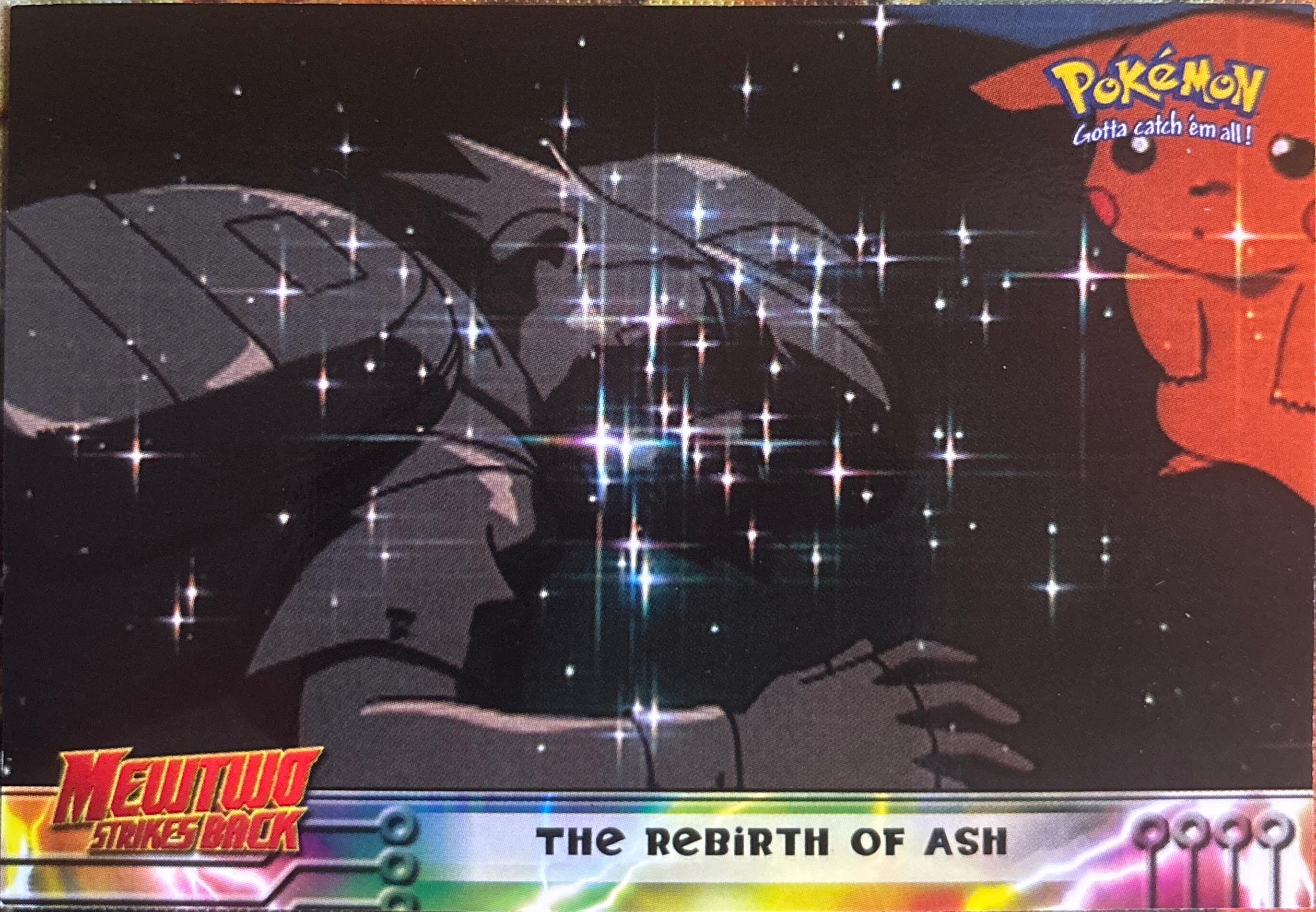 The Rebirth of Ash card #38, Pokemon Topps First Movie Trading Cards (1999), front