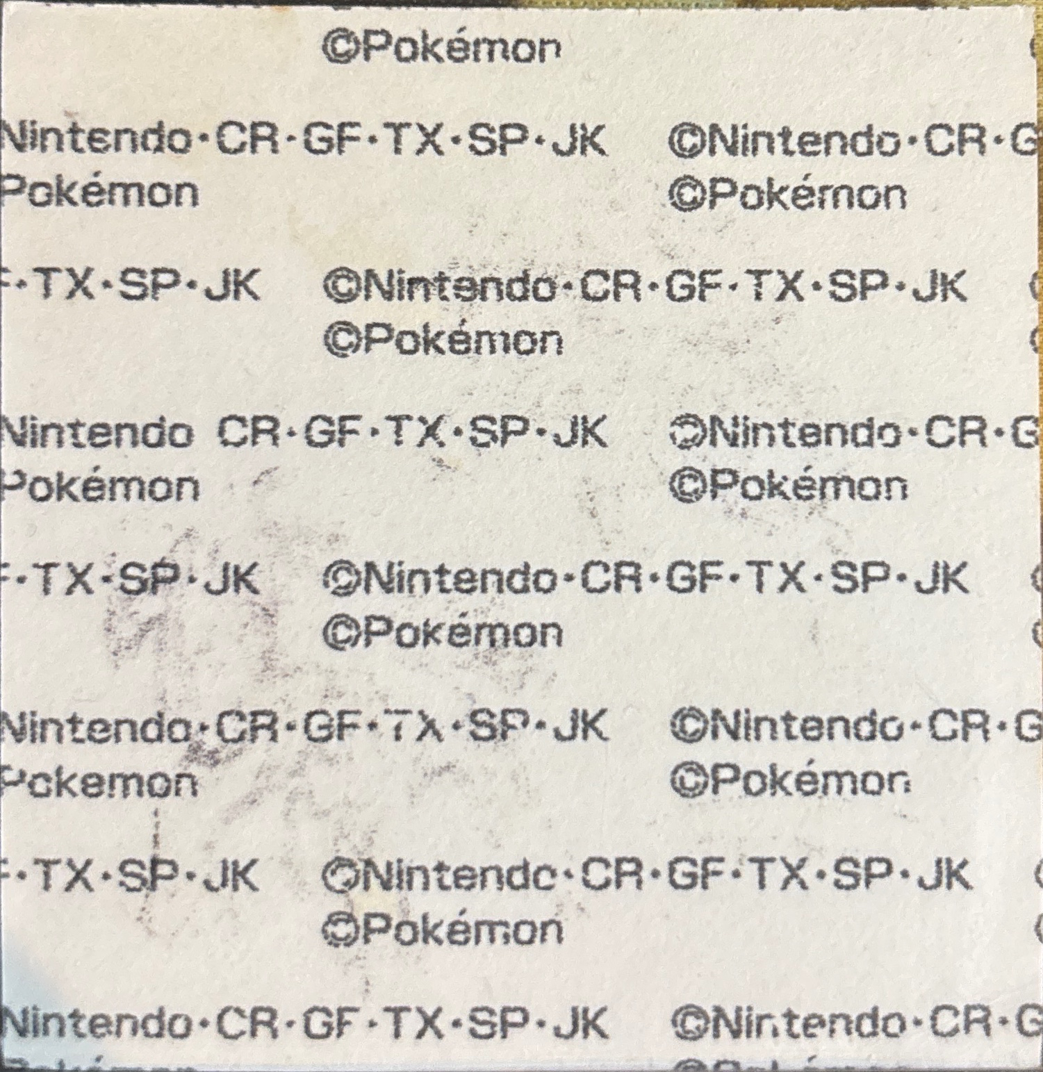 Raikou bread sticker #986, Daiichi Pan Pokémon Deco Chara Wave 47 Bread Stickers Checklist, back