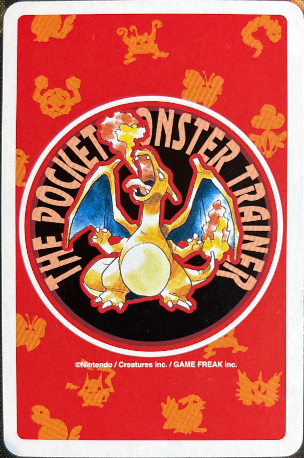 Card Back / Deck Back playing card, Pokémon Red Version Playing Cards (1996), front