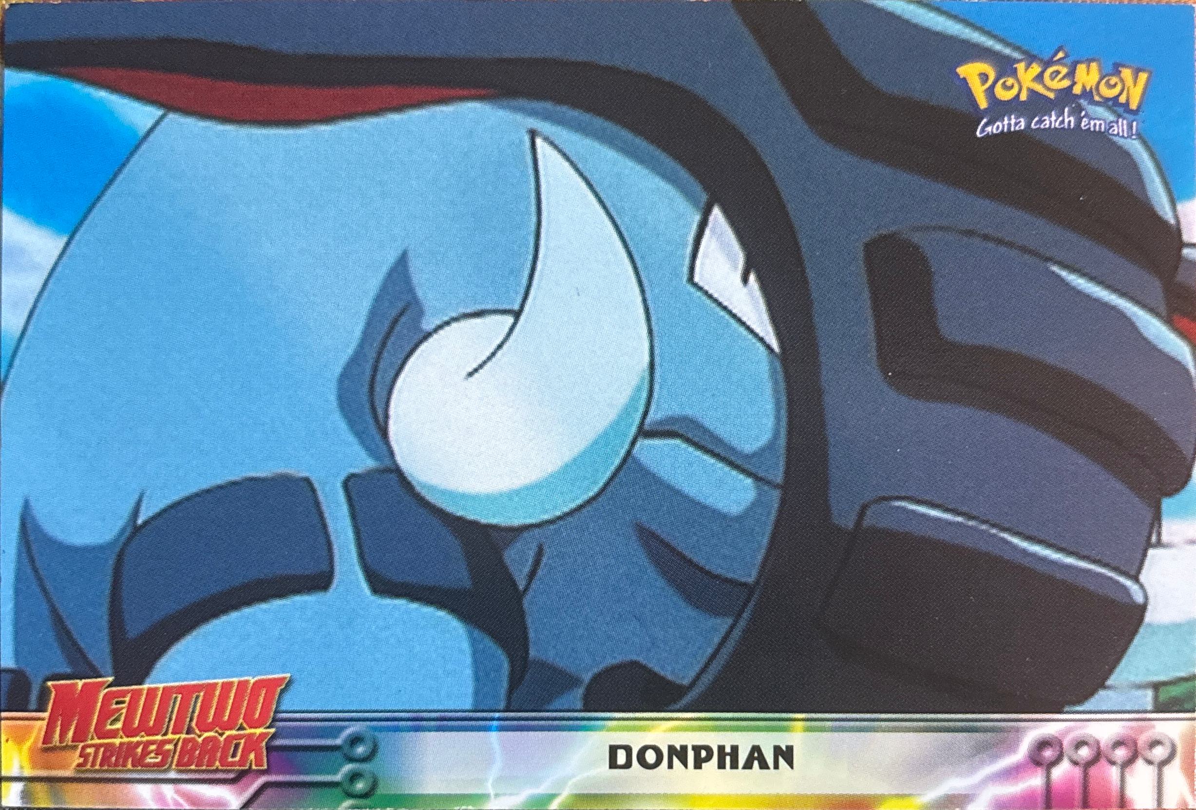 Donphan card #11, Pokemon Topps First Movie Trading Cards (1999), front