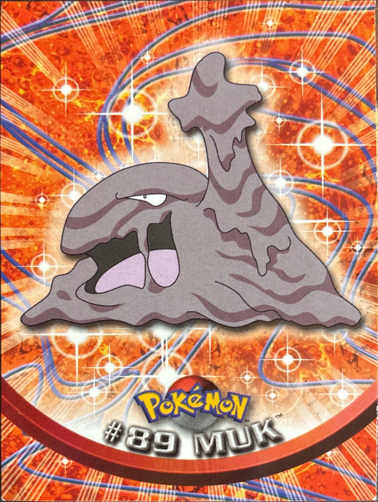 Muk card #89, Pokemon Topps Series 2 (1999), front