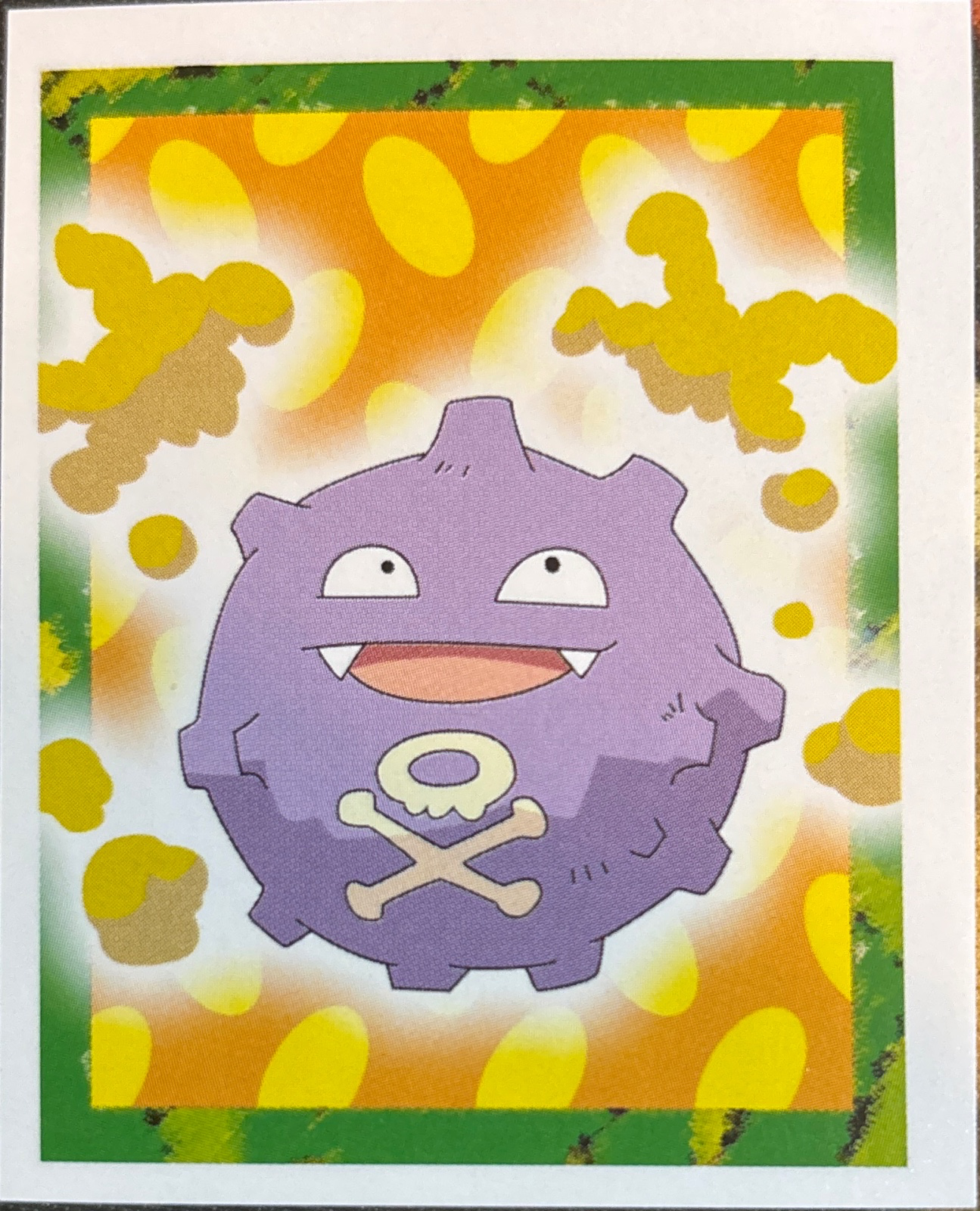 Koffing card #109, Pokémon Merlin Series 1 (1999), front