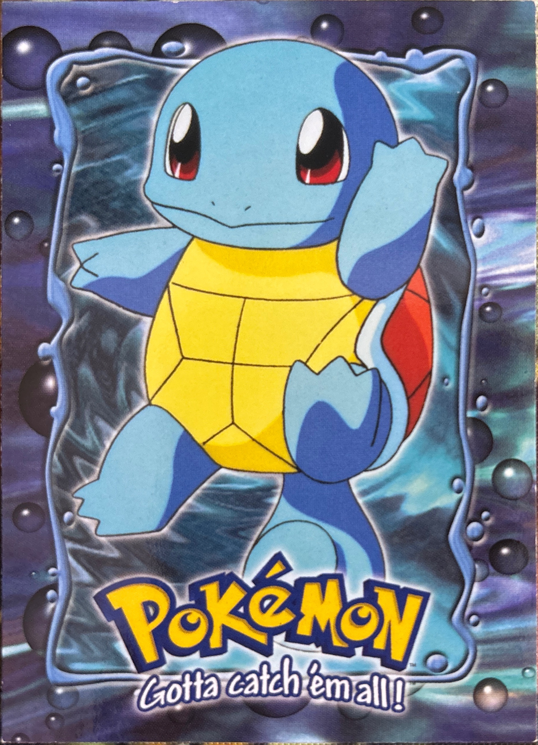 Squirtle card #E7, Pokemon Topps First Movie Trading Cards (1999), front
