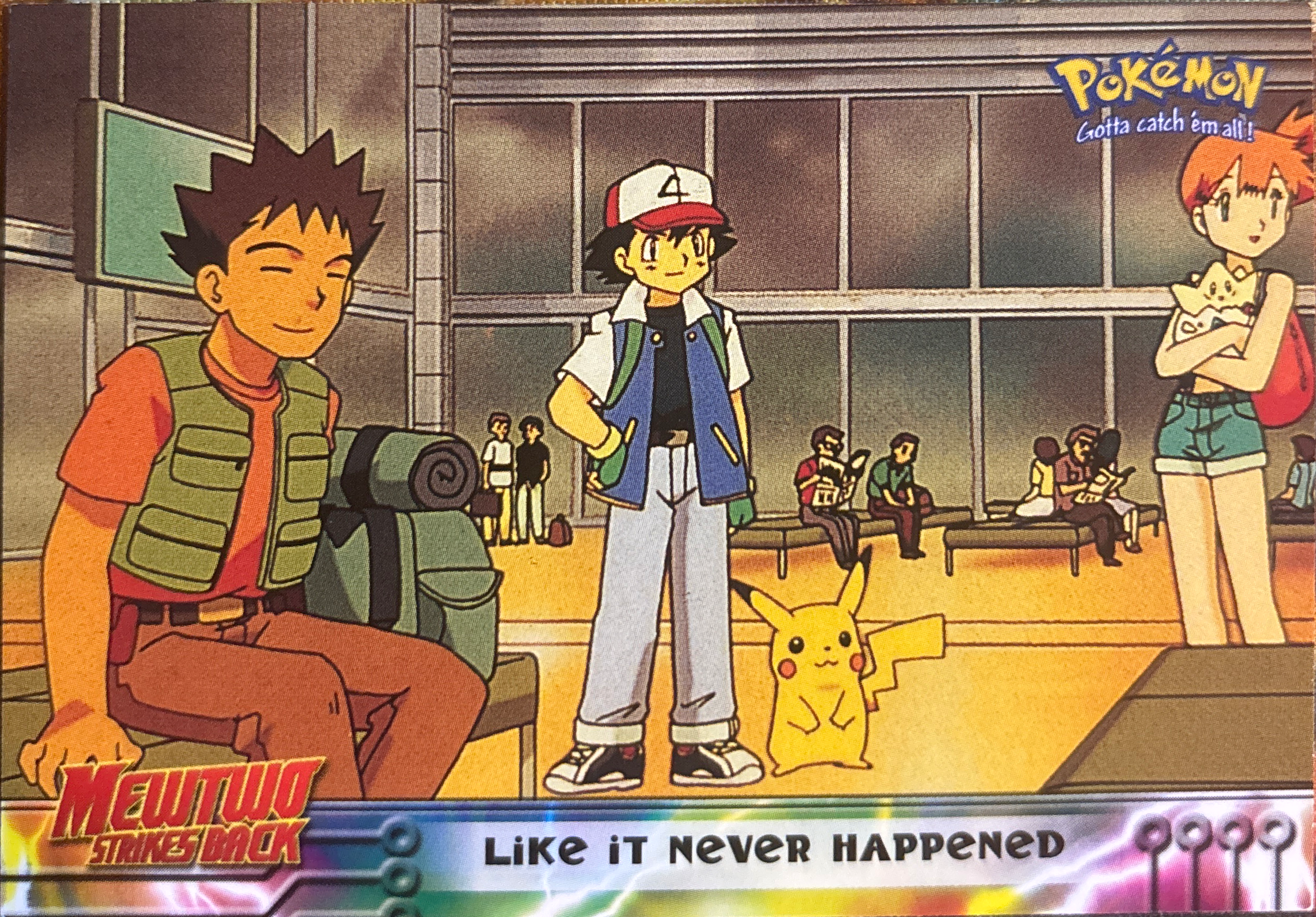 Like It Never Happened card #40, Pokemon Topps First Movie Trading Cards (1999), front