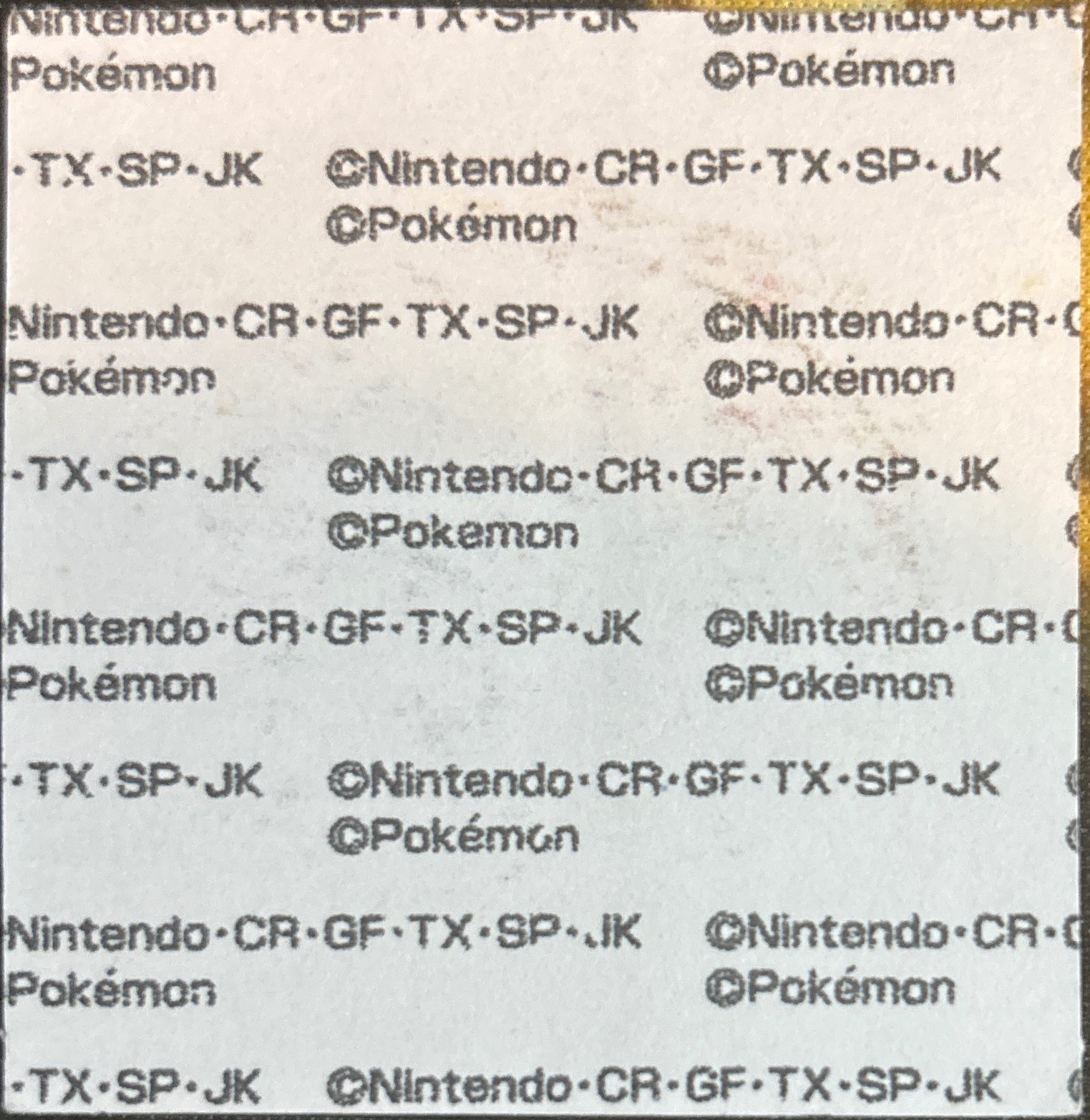 Suicune bread sticker #1924, Daiichi Pan Pokémon Deco Chara Wave 94 Bread Stickers Checklist, back