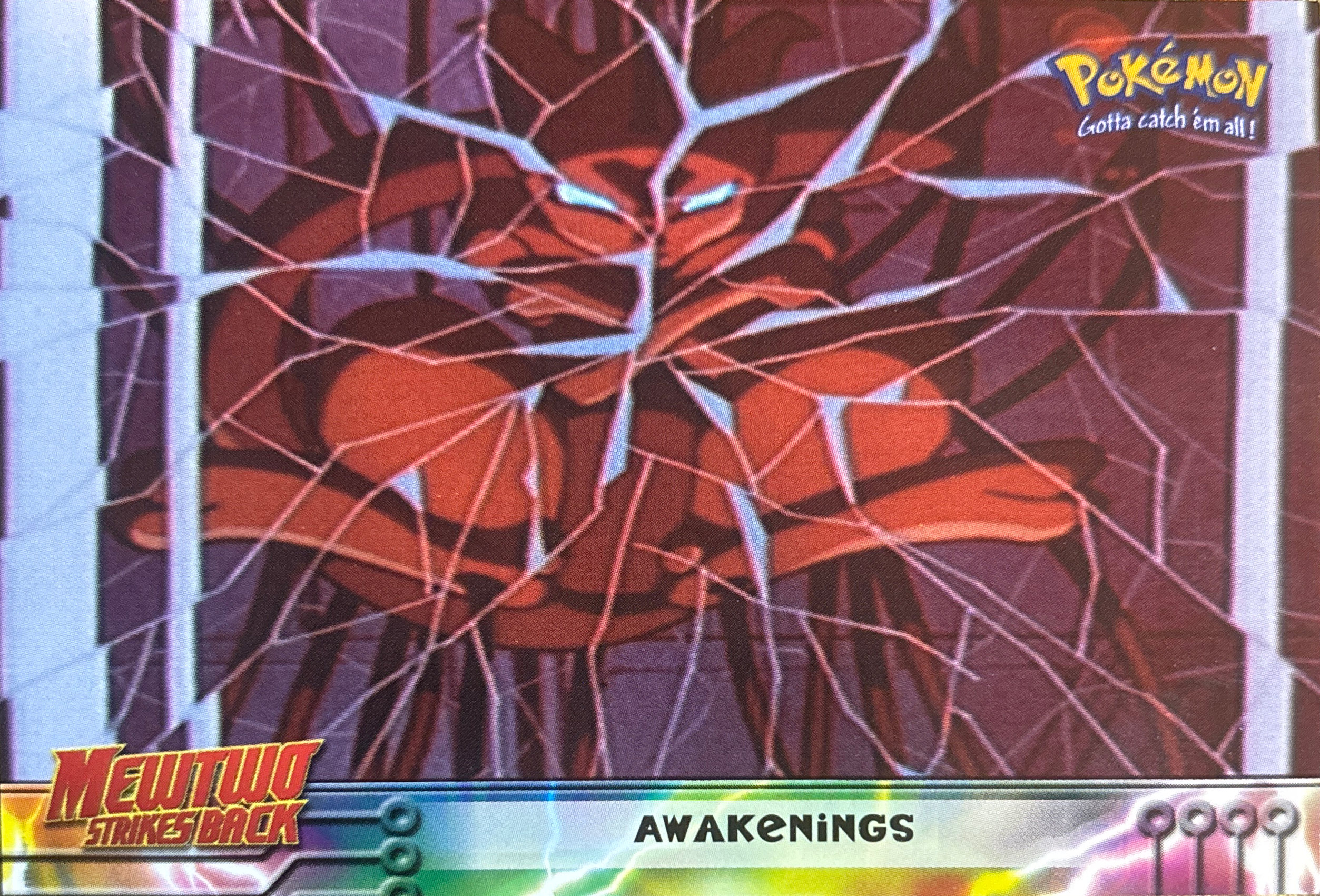 Awakenings card #2, Pokemon Topps First Movie Trading Cards (1999), front