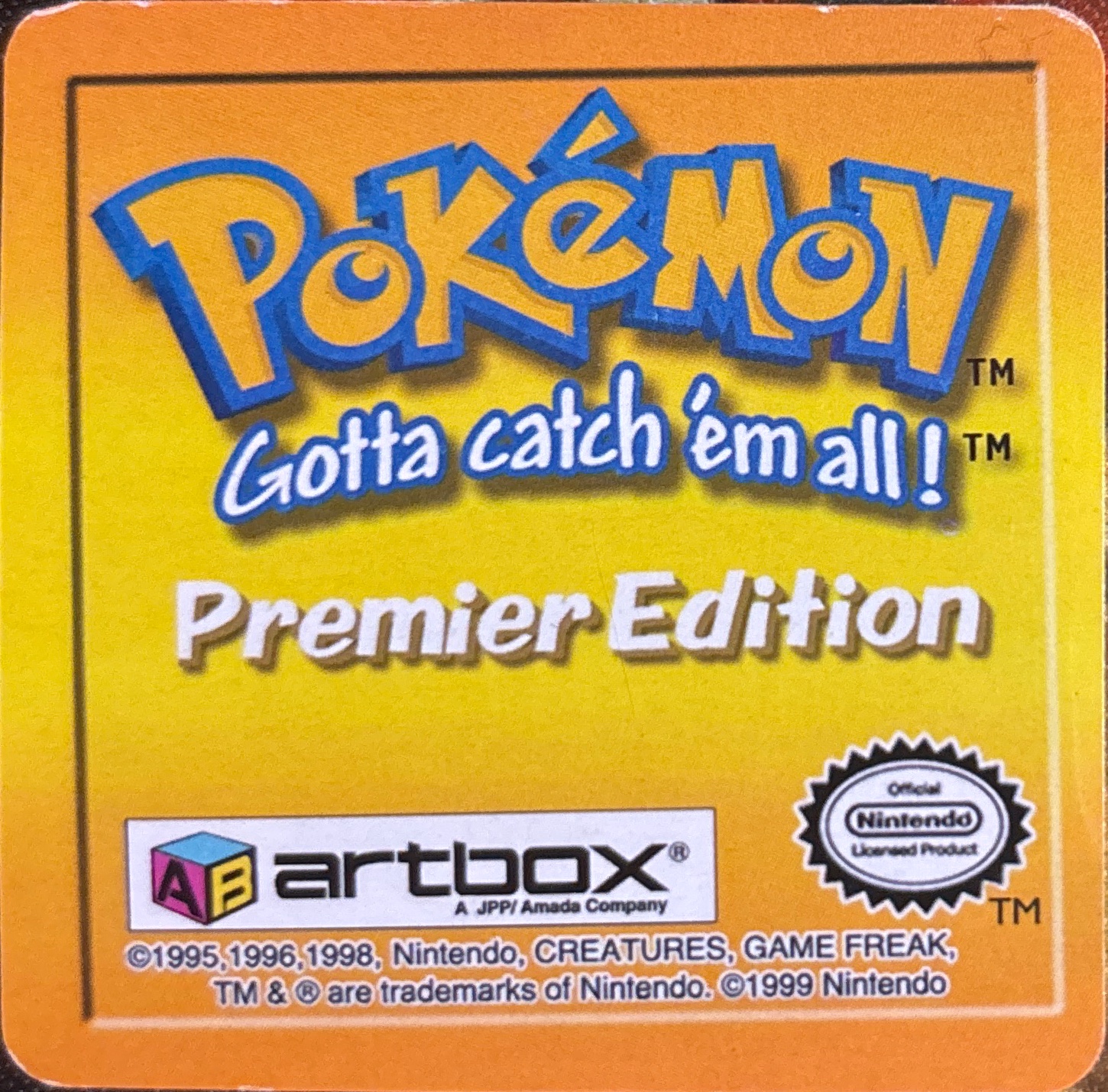 Sandslash collectible #36, Artbox (USA) Pokémon Artbox Premier Flipz (1999), back
