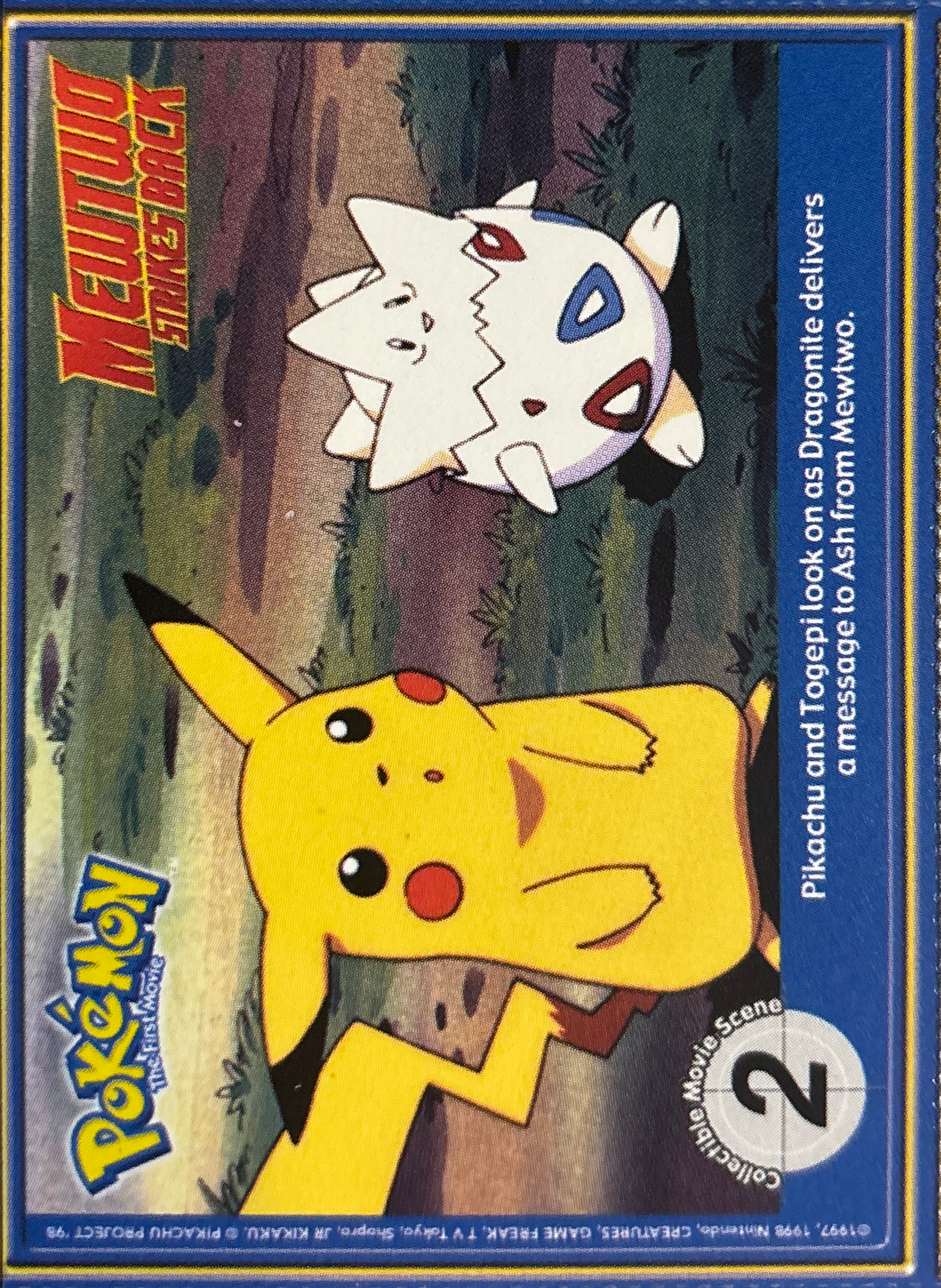 Movie Scene card, Pokémon Burger King PokéTrivia Cards (1999) Checklist, front