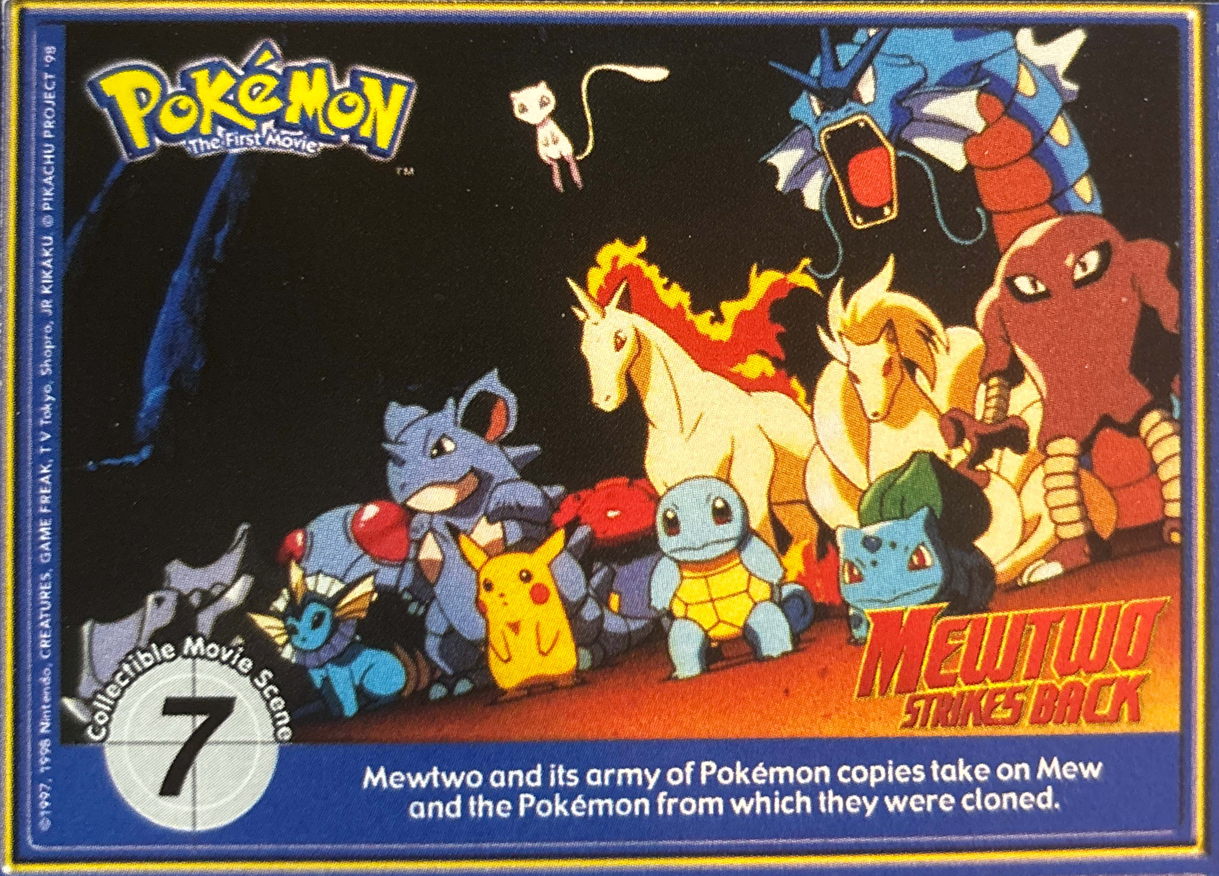 Movie Scene card, Pokémon Burger King PokéTrivia Cards (1999) Checklist, front