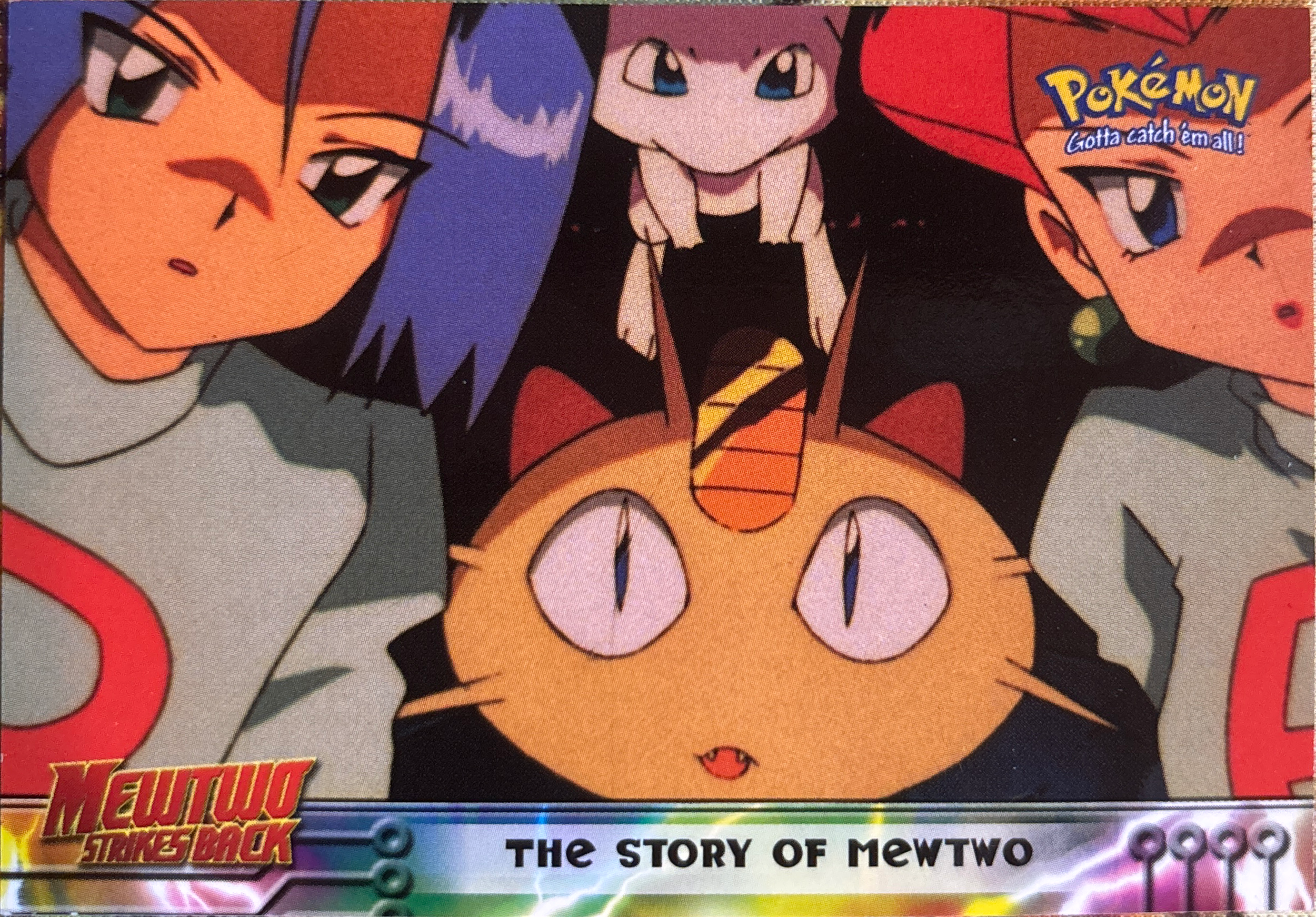The Story of Mewtwo card #24, Pokemon Topps First Movie Trading Cards (1999), front