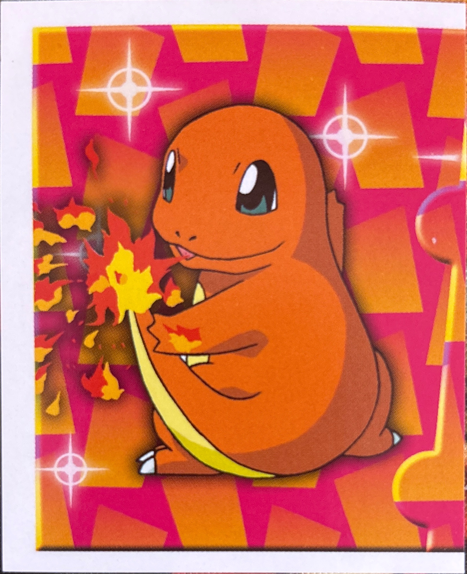 Charmander card #4, Pokémon Merlin Series 1 (1999), front