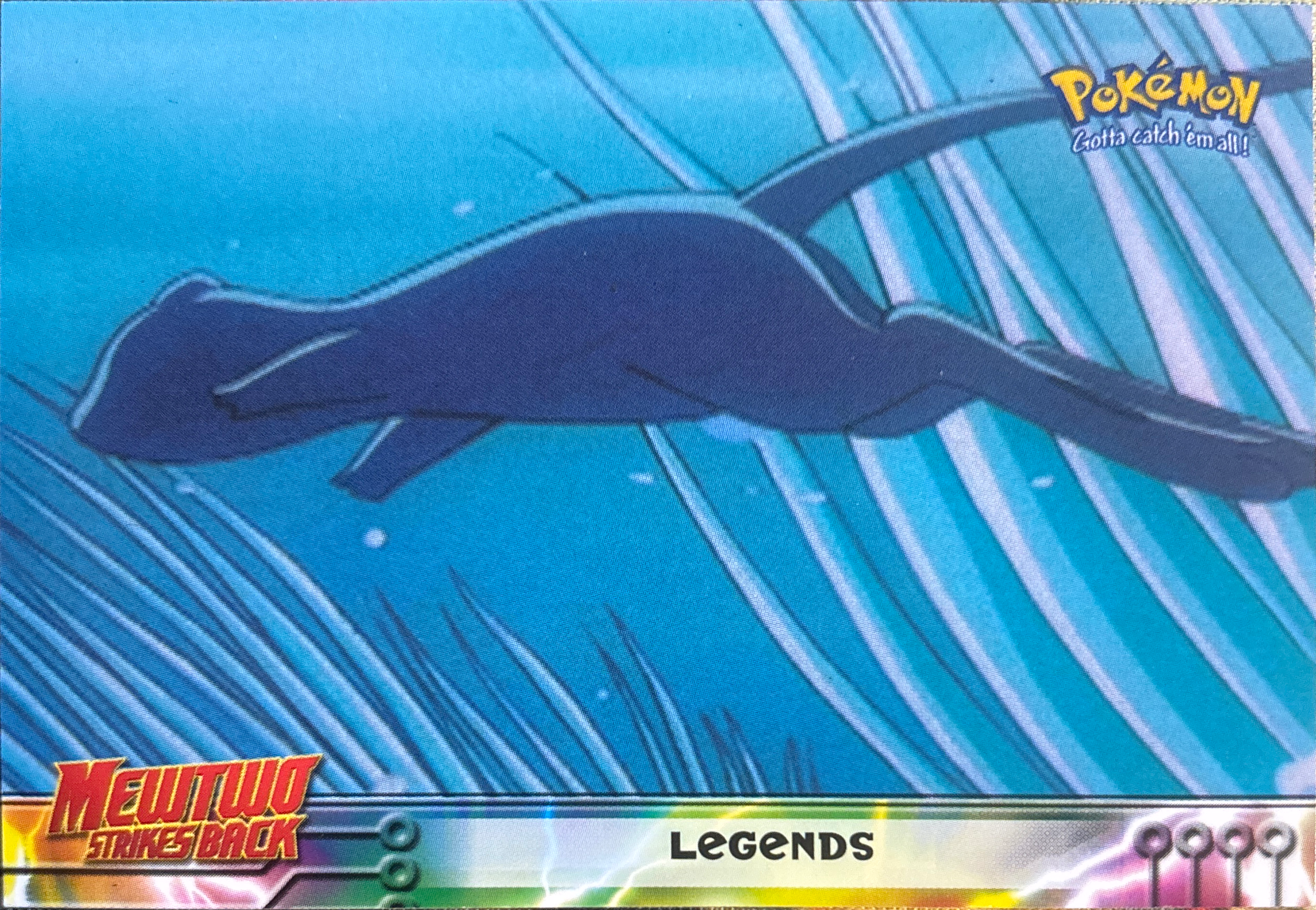 Legends card #1, Pokemon Topps First Movie Trading Cards (1999), front