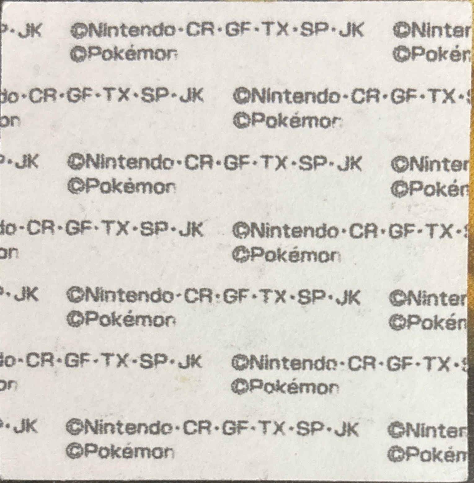 Suicune bread sticker #1847, Daiichi Pan Pokémon Deco Chara Wave 90 Bread Stickers Checklist, back