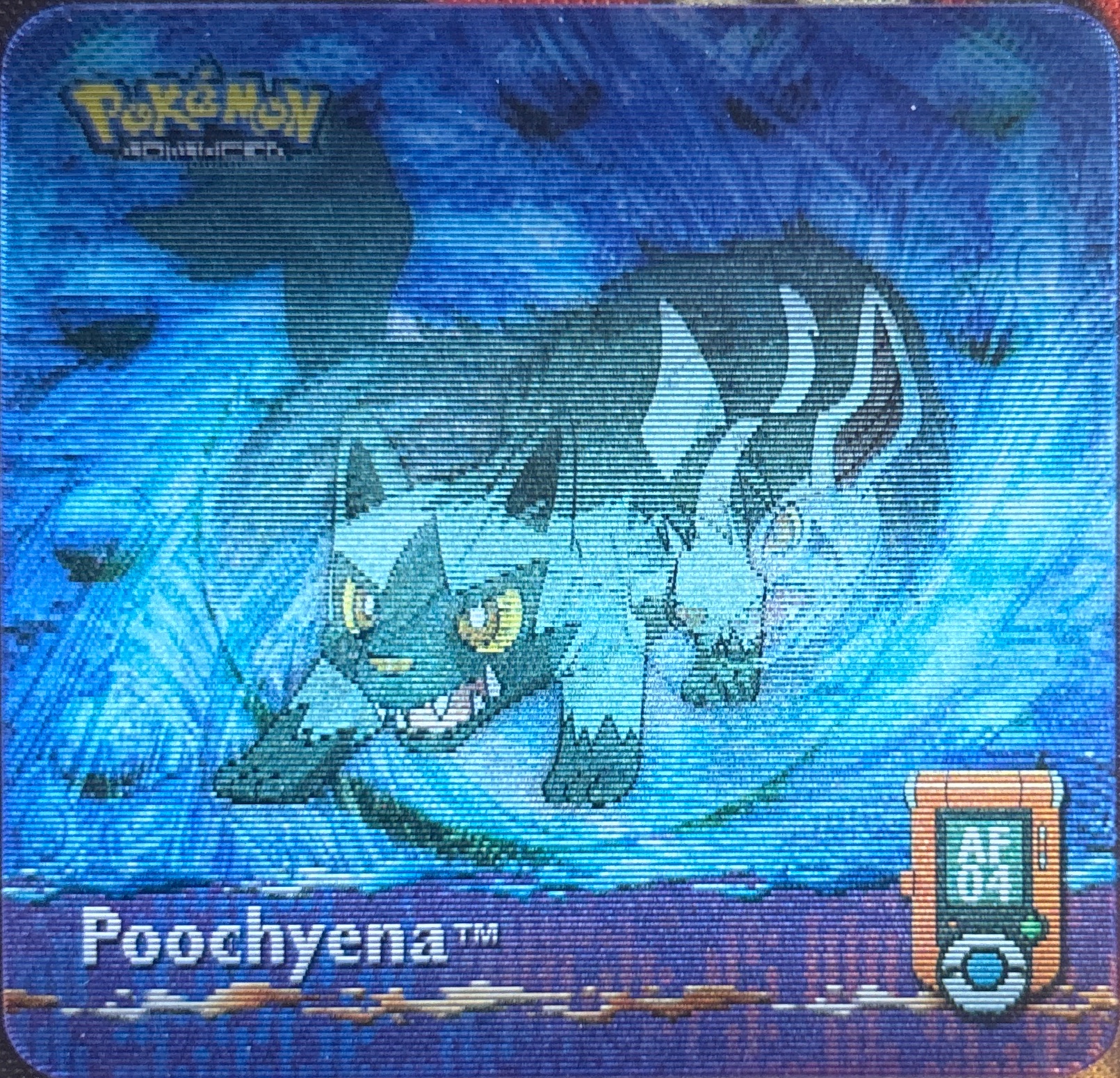 Poochyena collectible #AF04, Artbox (USA) Pokémon Artbox Advanced Flipz, front