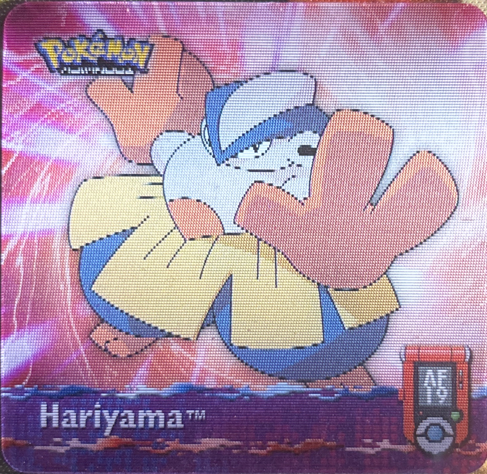 Makuhita collectible #AF19, Artbox (USA) Pokémon Artbox Advanced Flipz, front