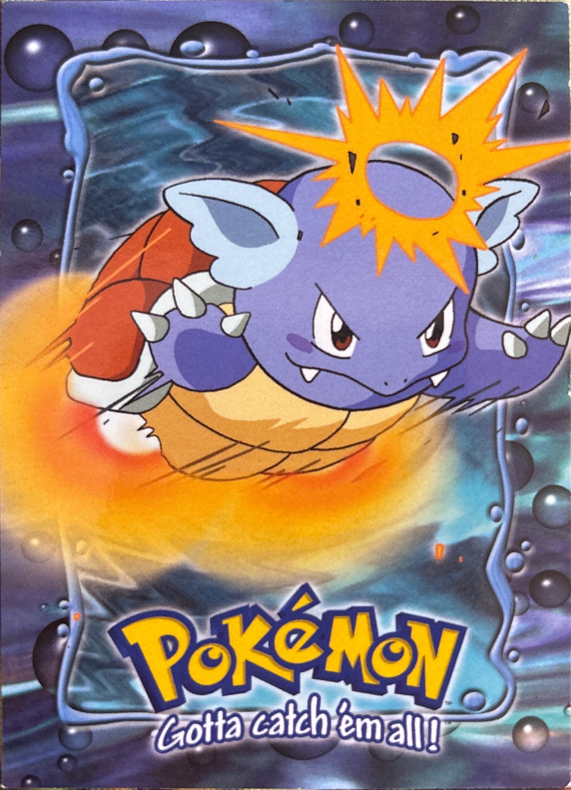 Wartortle card #E8, Pokemon Topps First Movie Trading Cards (1999), front