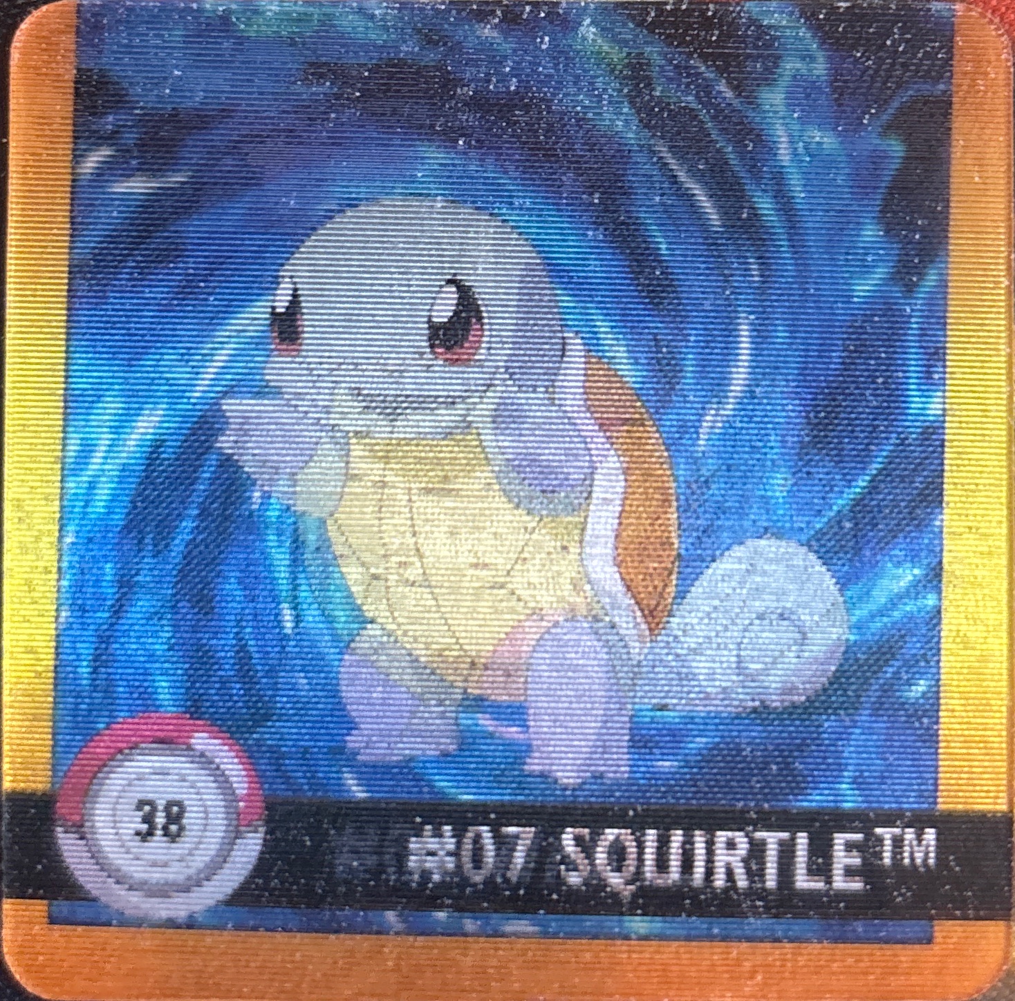 Squirtle collectible #38, Artbox (USA) Pokémon Artbox Premier Flipz (1999), front
