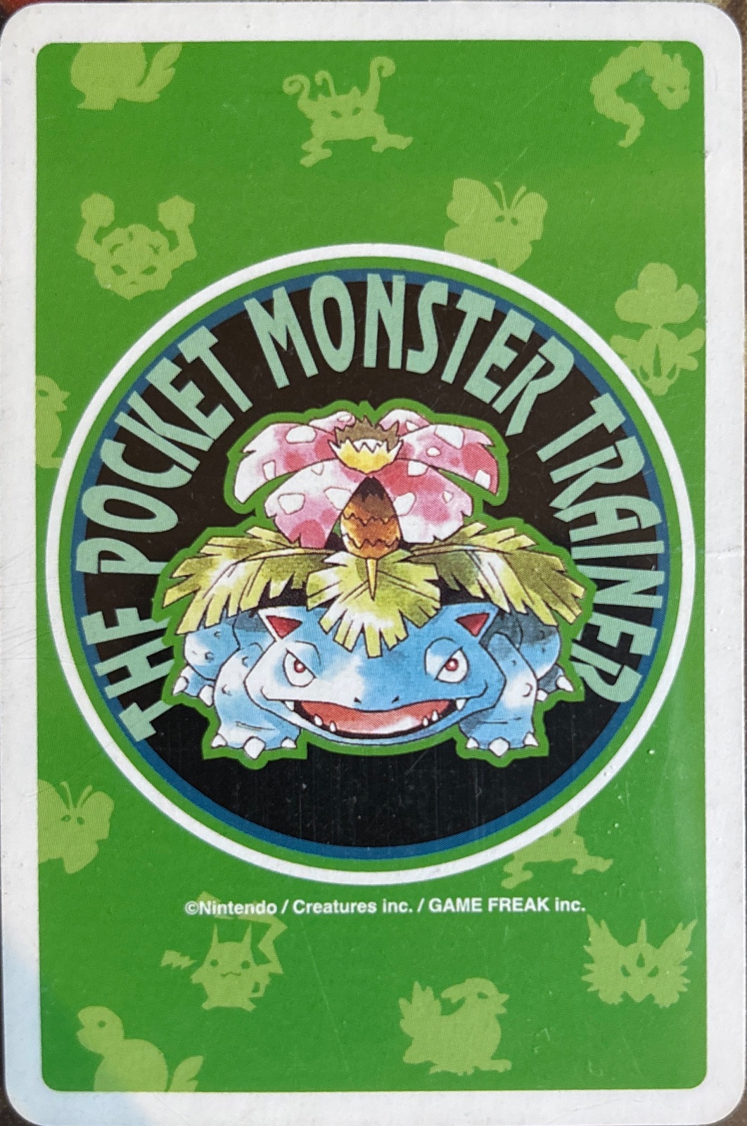 Card Back / Deck Back playing card, Pokémon Green Version Playing Cards (1996), front