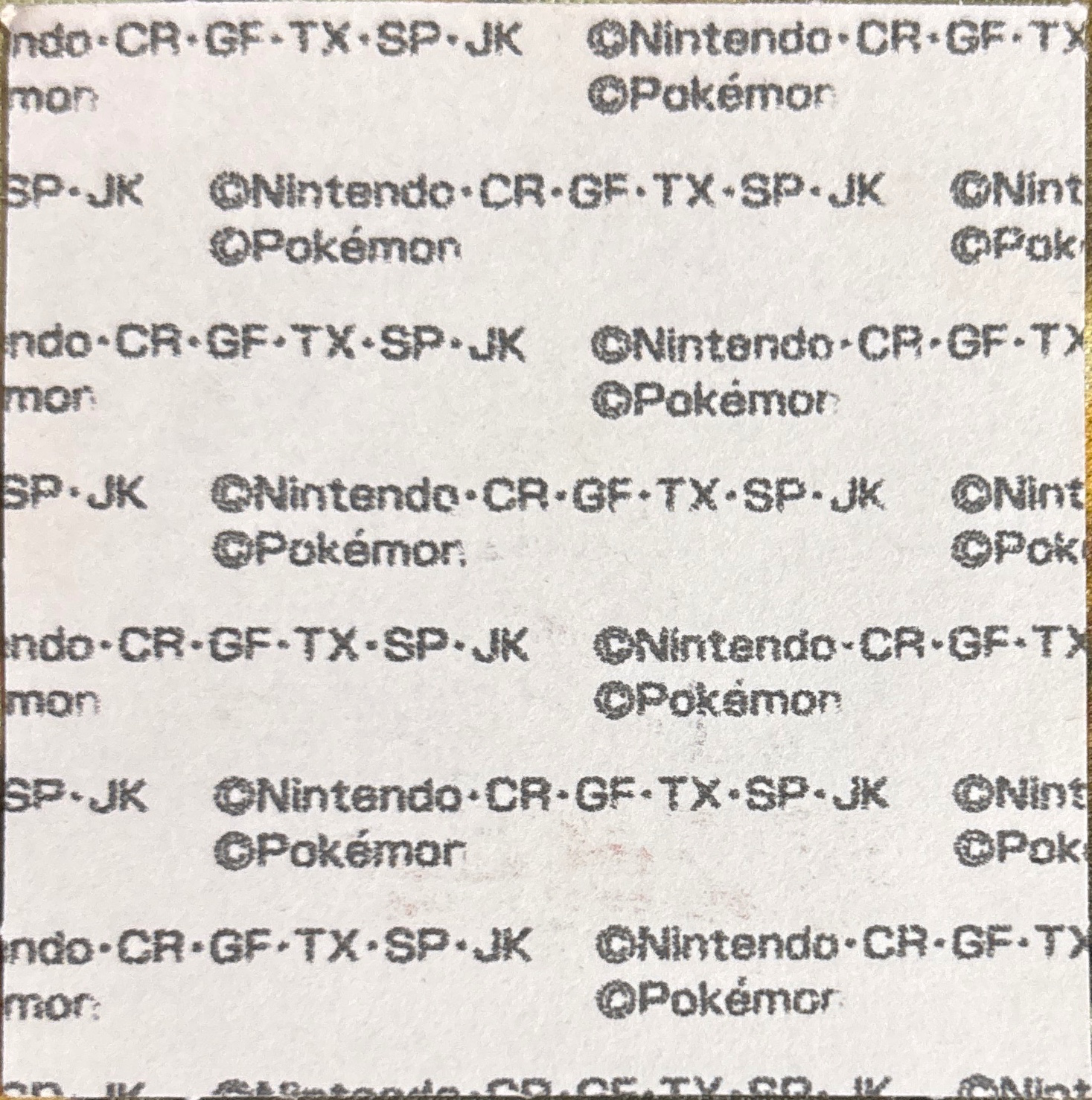 Totodile bread sticker #1825, Daiichi Pan Pokémon Deco Chara Wave 89 Bread Stickers Checklist, back