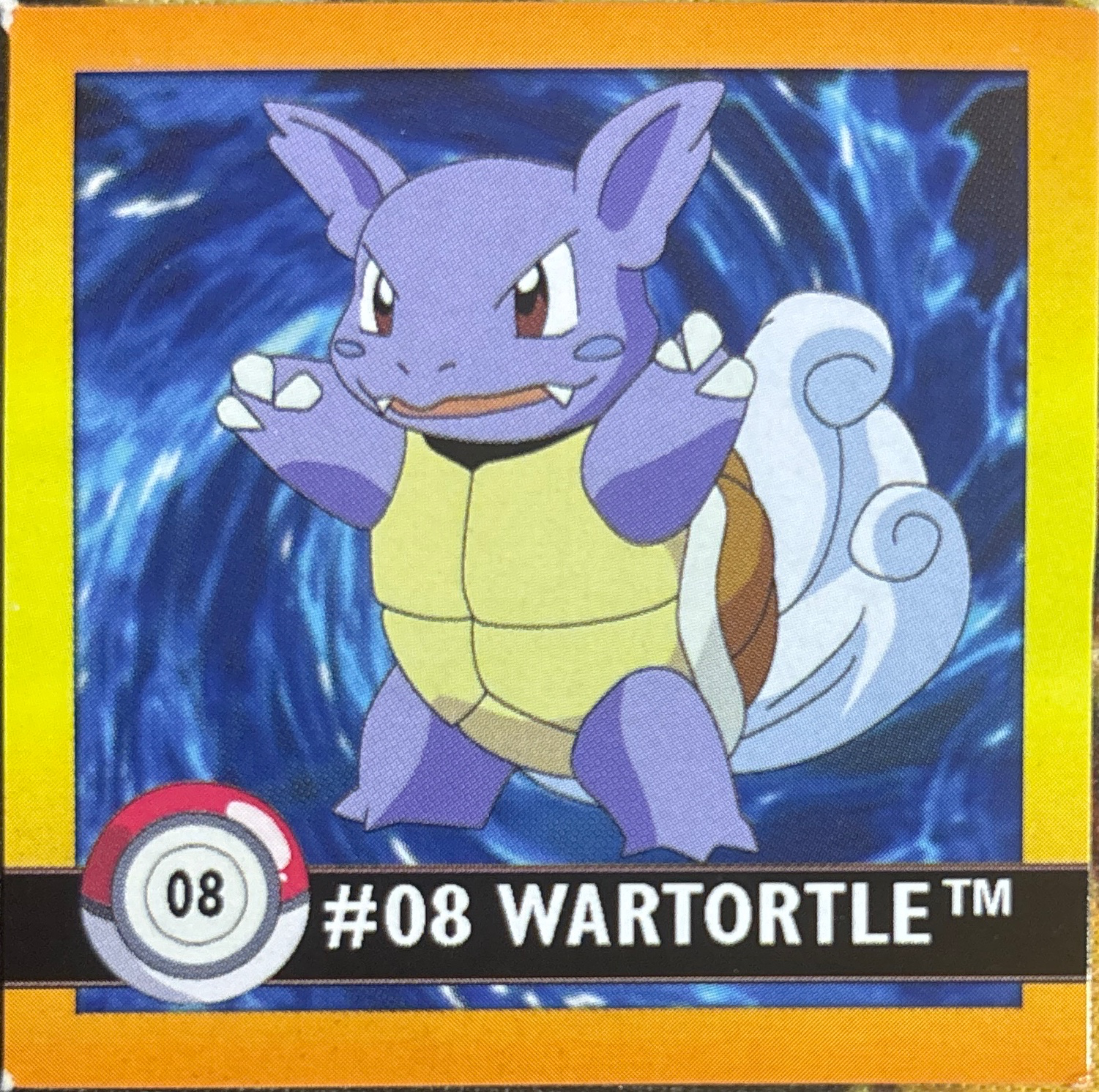 Wartortle sticker #8, Artbox (USA) Pokémon Artbox Stickers (1999), front
