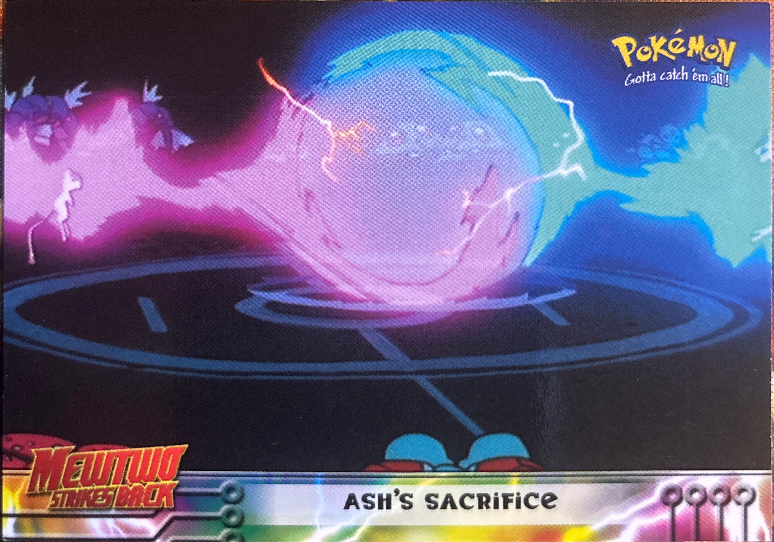 Ash's Sacrifice card #36, Pokemon Topps First Movie Trading Cards (1999), front