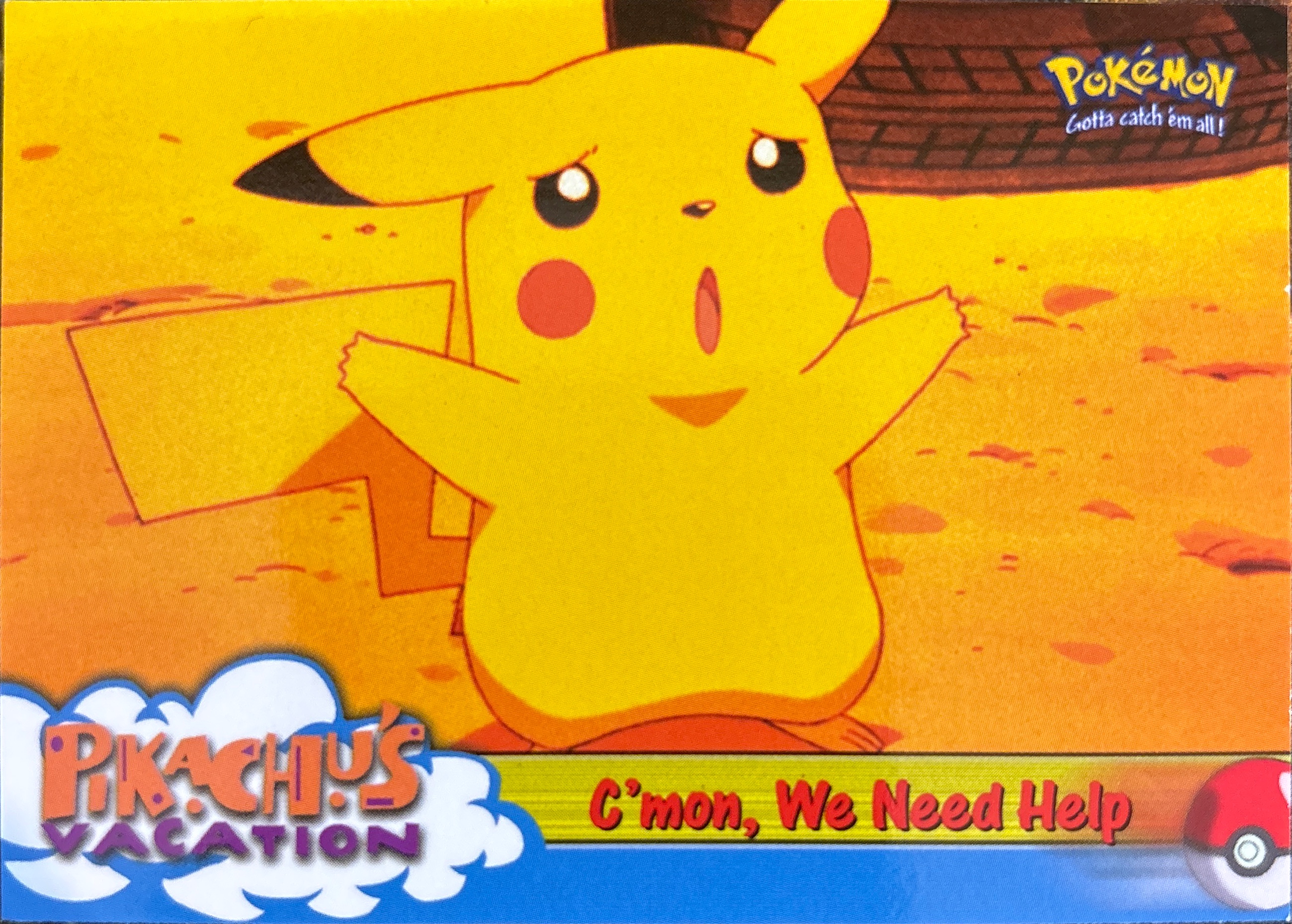 C'mon, We Need Help card #53, Pokemon Topps First Movie Trading Cards (1999), front
