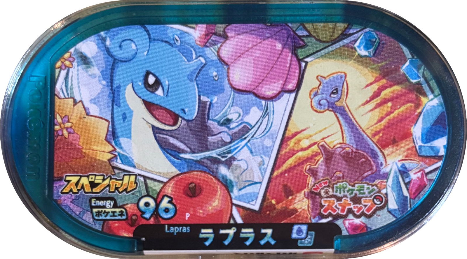 Lapras tag #P97, Pokemon Mezastar Special & P Tags Checklist, front