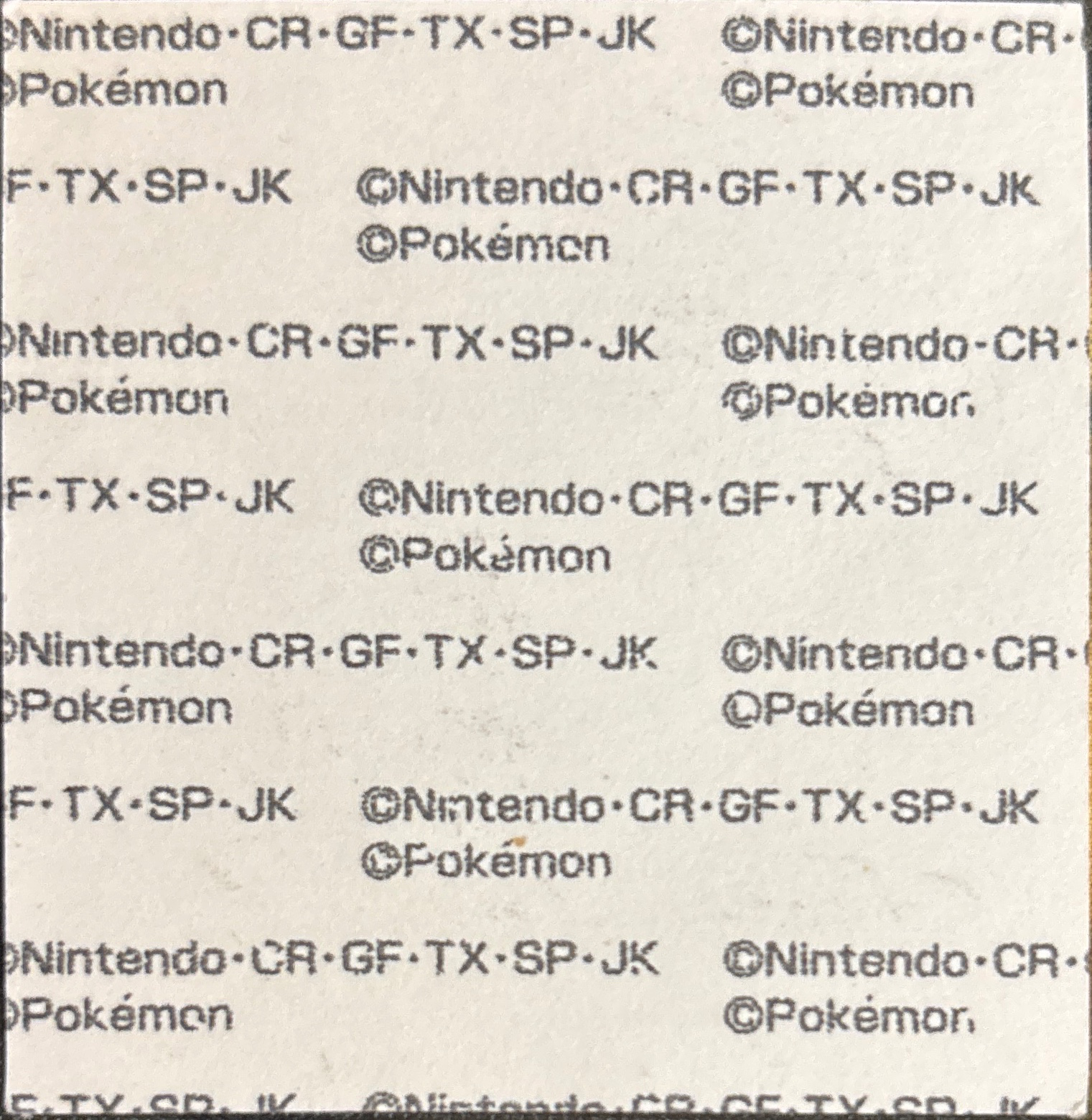Suicune bread sticker #984, Daiichi Pan Pokémon Deco Chara Wave 47 Bread Stickers Checklist, back