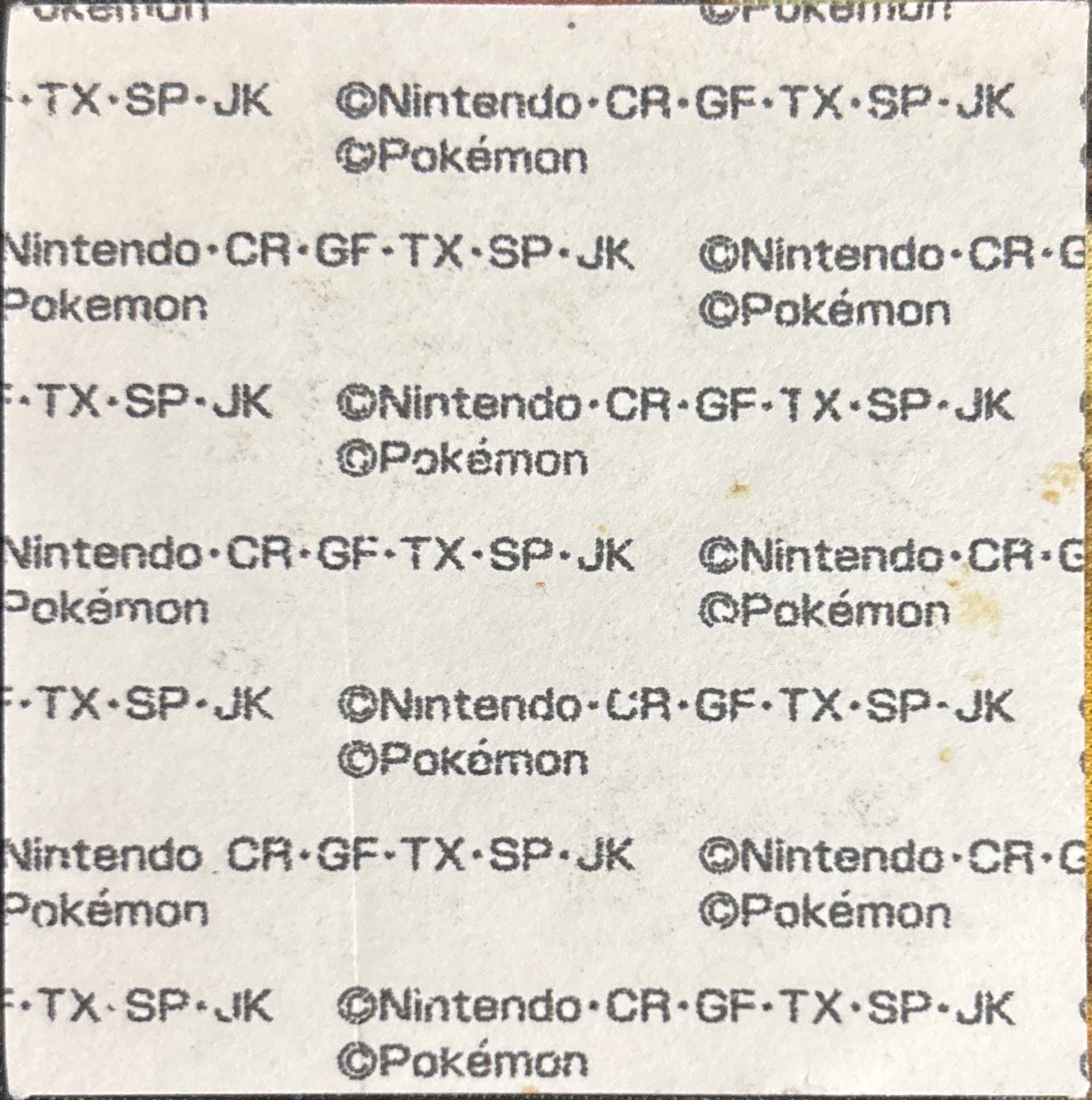 Entei bread sticker #985, Daiichi Pan Pokémon Deco Chara Wave 47 Bread Stickers Checklist, back