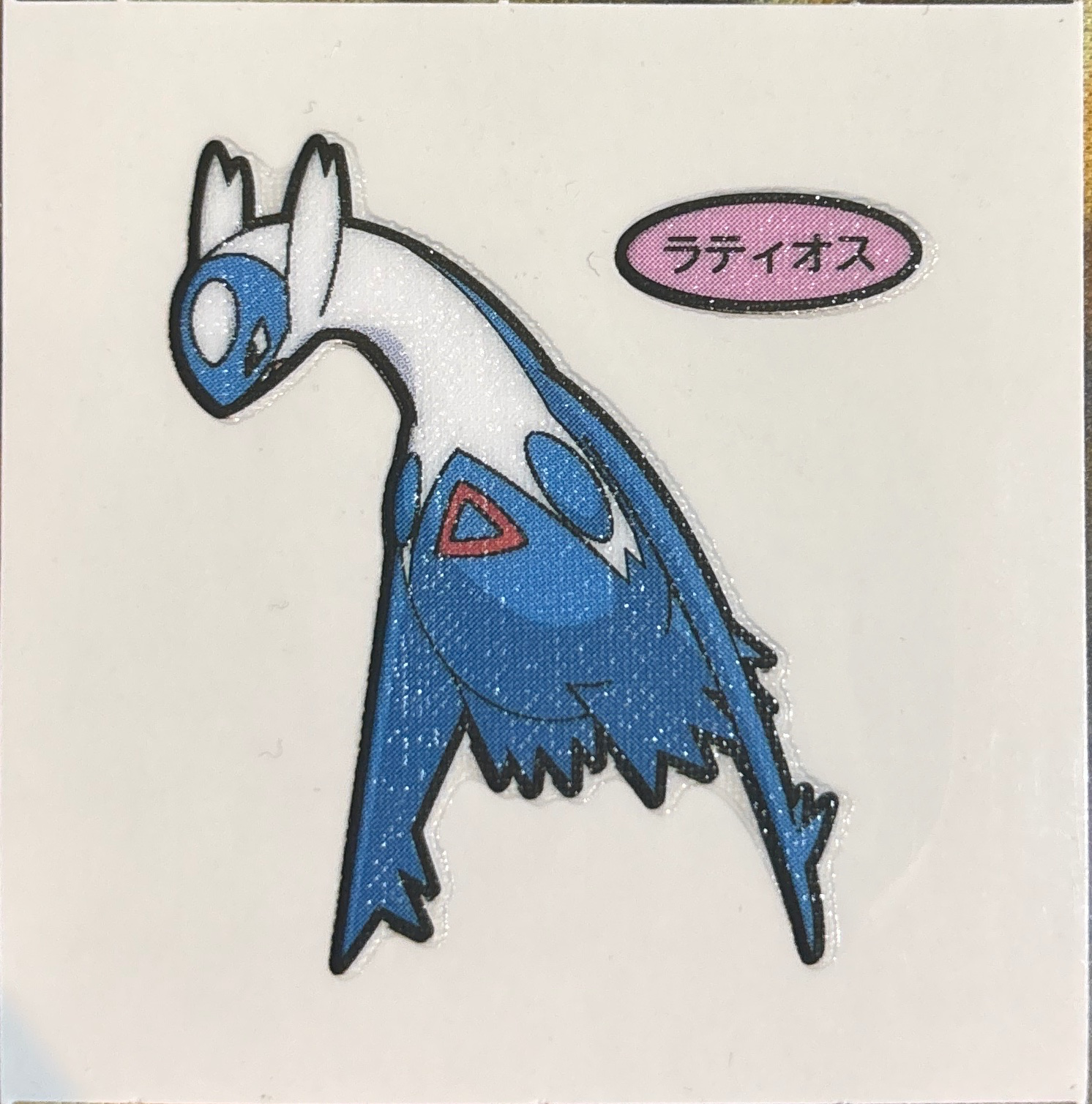 Latios bread sticker, Daiichi Pan Pokémon Deco Chara Wave 212 Bread Stickers Checklist, front