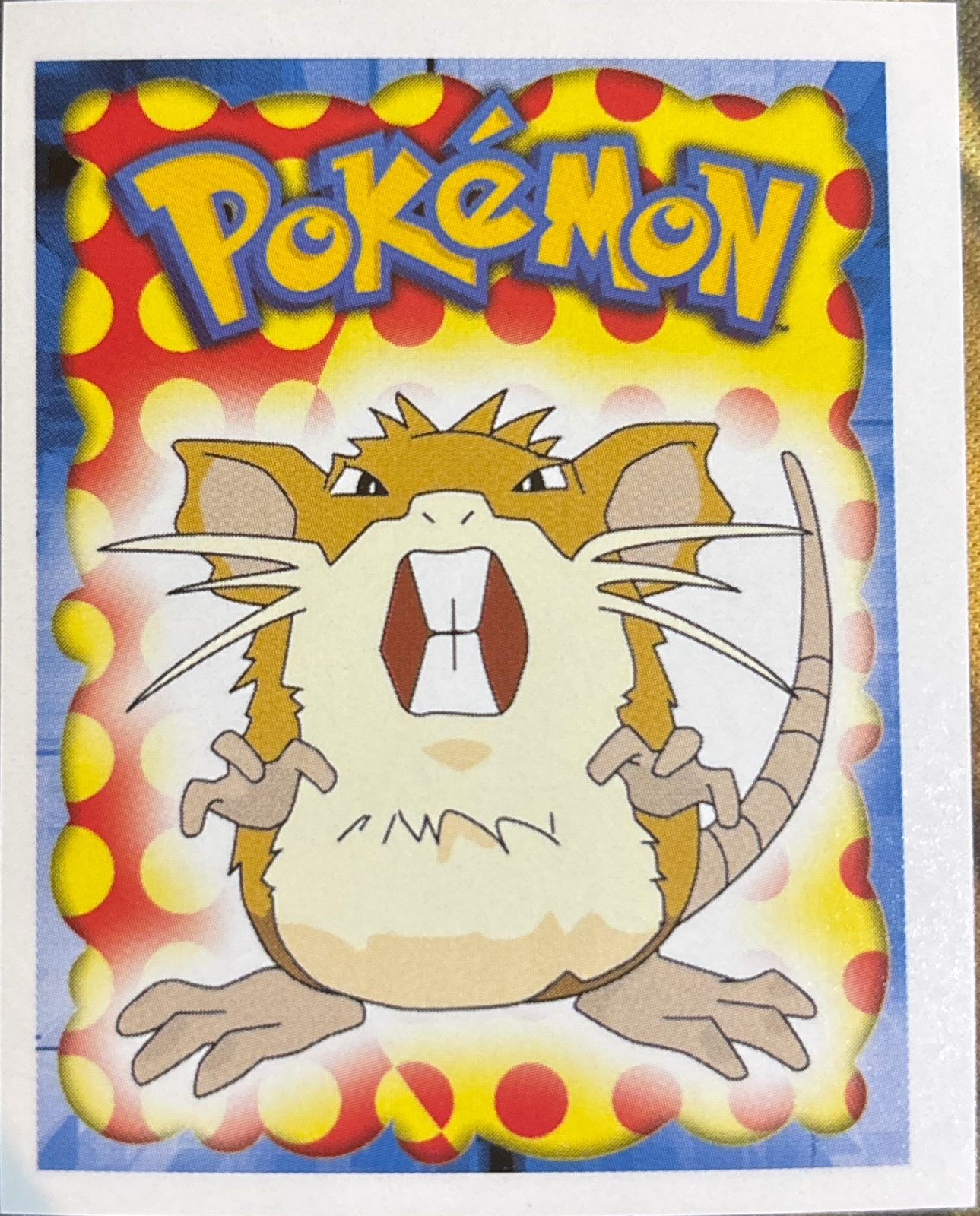 Raticate card #20, Pokémon Merlin Series 1 (1999), front