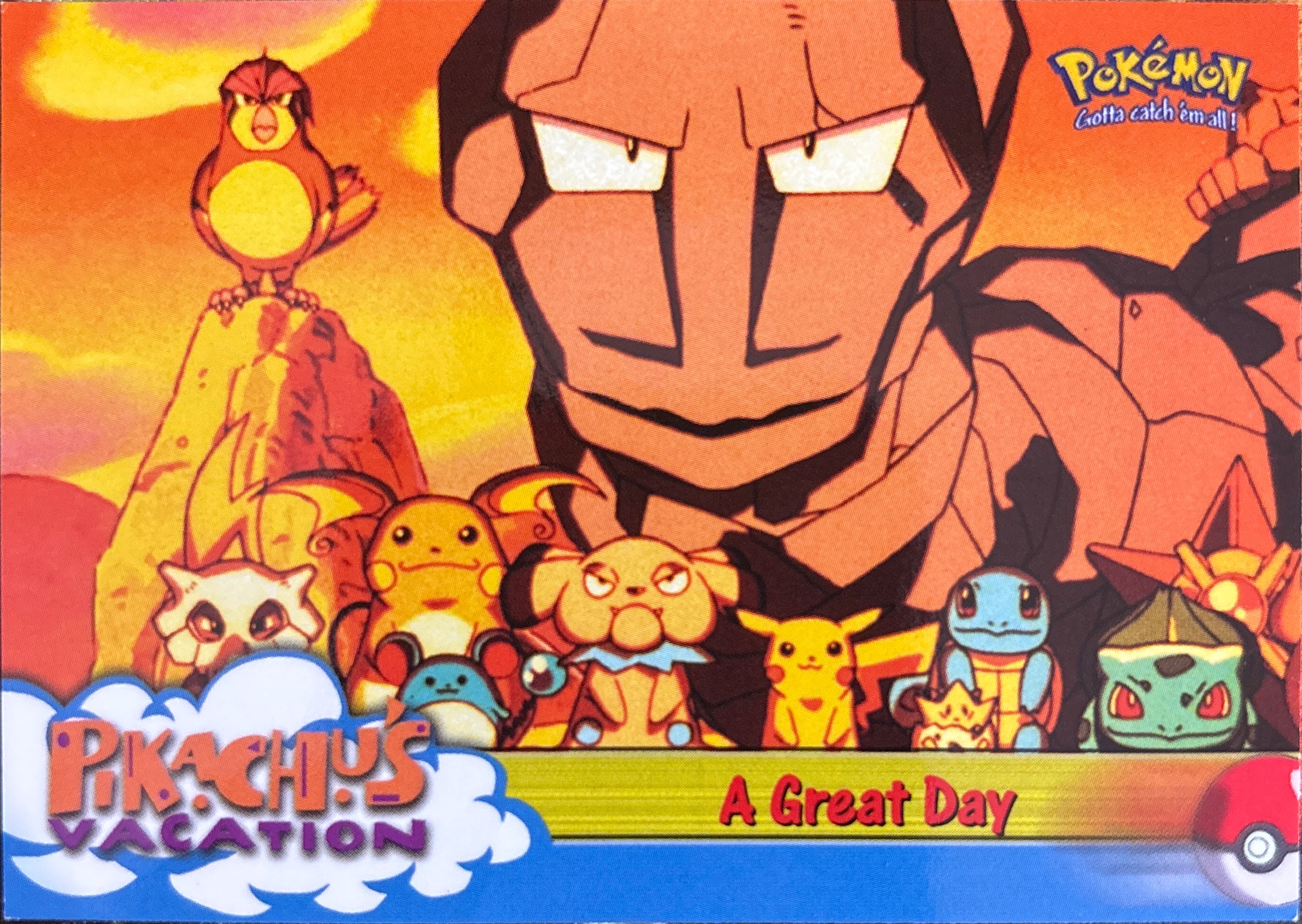 A Great Day card #58, Pokemon Topps First Movie Trading Cards (1999), front