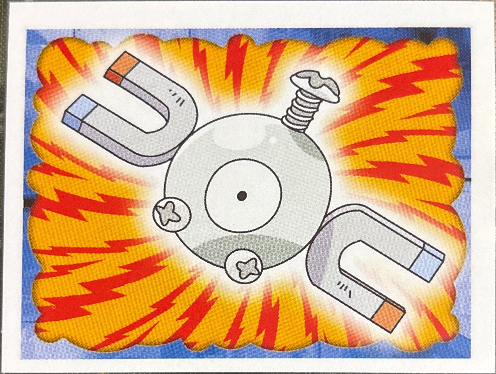 Magnemite card #81, Pokémon Merlin Series 1 (1999), front