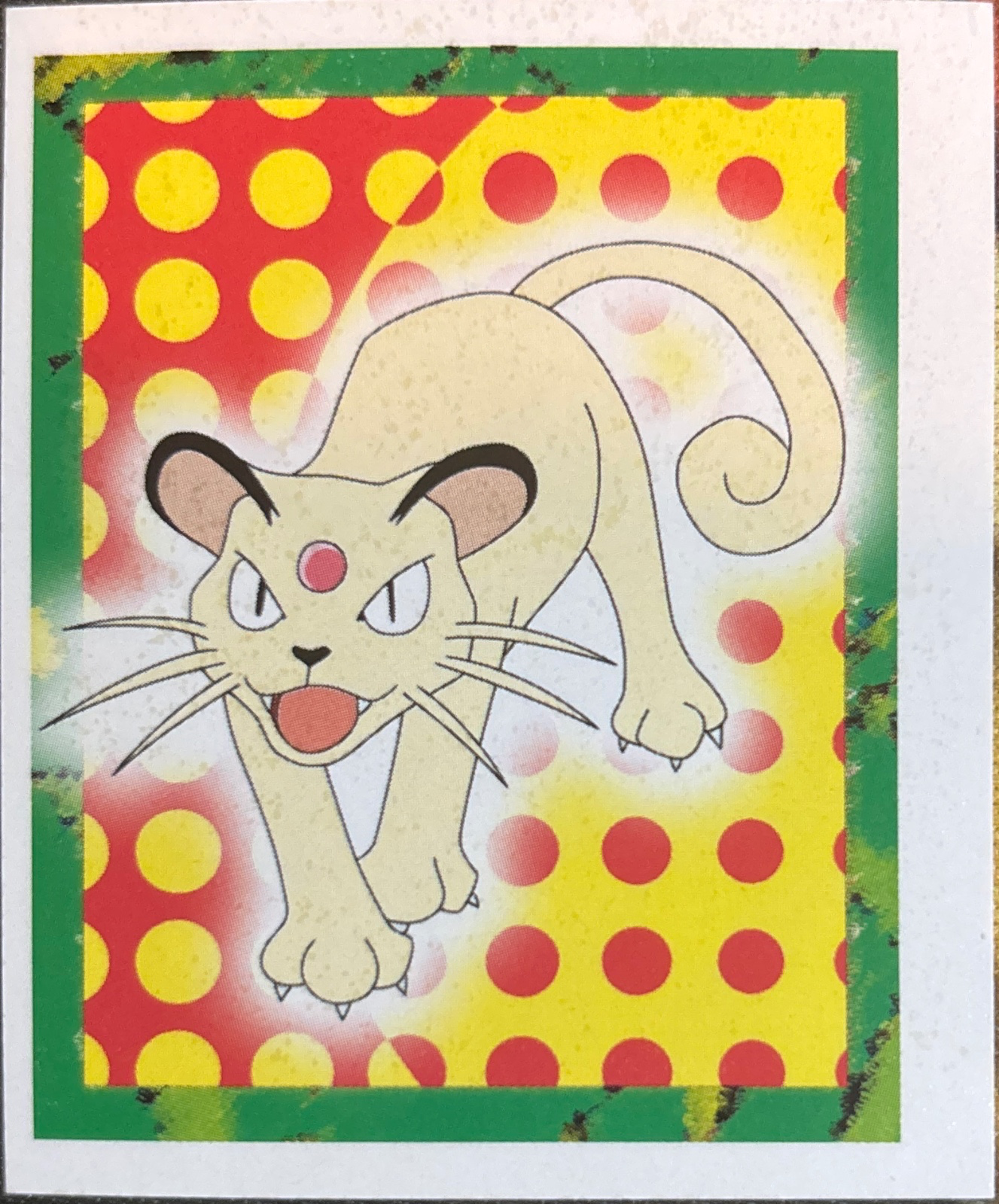 Persian card #53, Pokémon Merlin Series 1 (1999), front