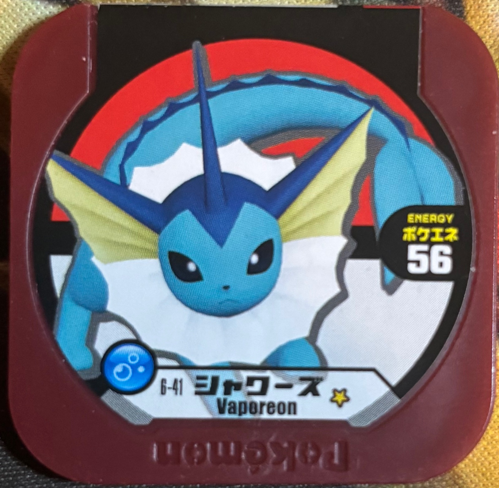 Vaporeon collectible #6-41, Pokemon Tretta Fes Wave 1 Checklist, front