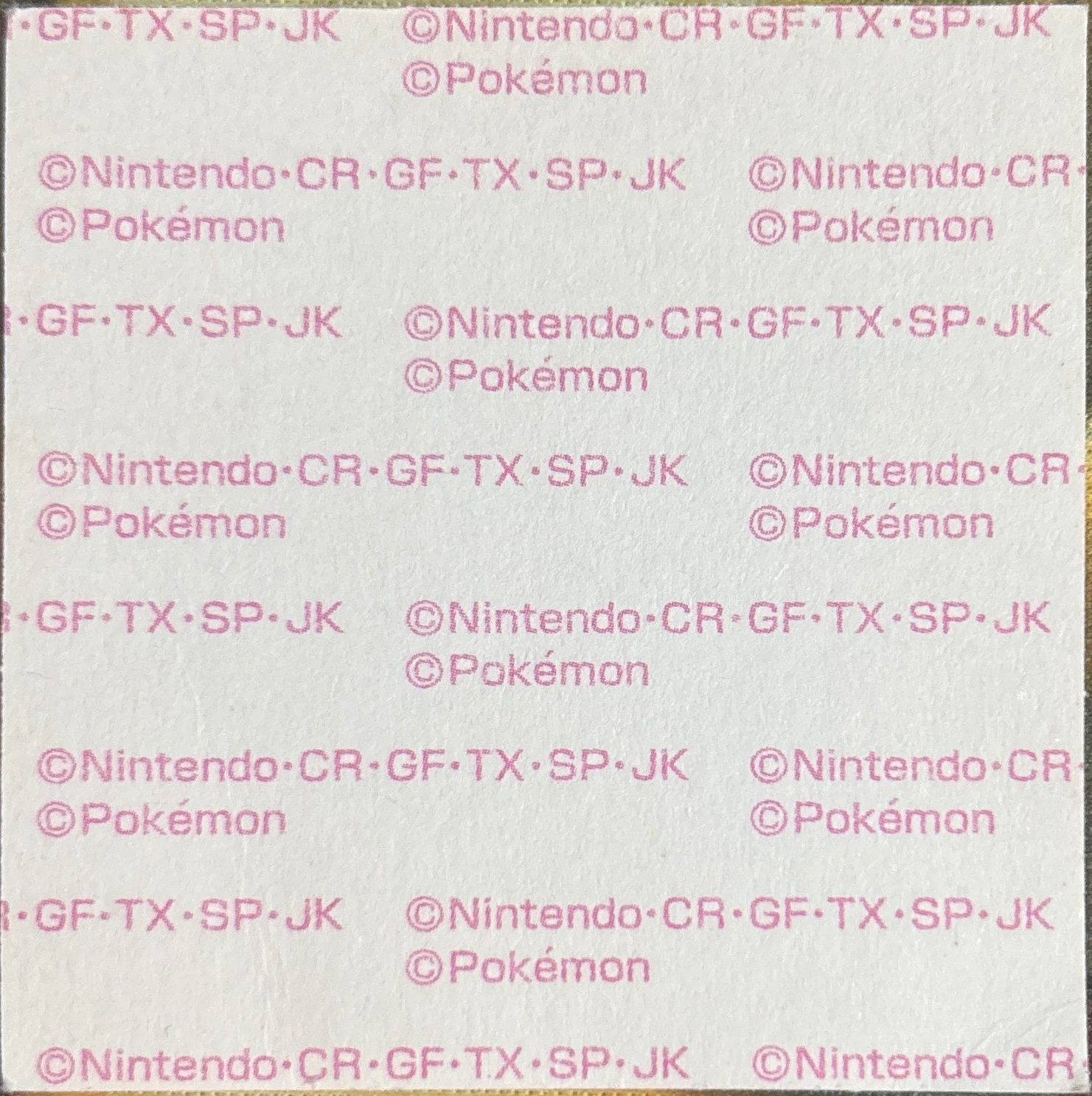 Tyrunt bread sticker #2876, Daiichi Pan Pokémon Deco Chara Wave 139 Bread Stickers Checklist, back