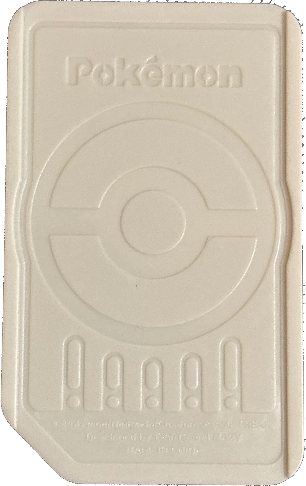 Raikou disk #D1-065, Pokemon Ga-Ole Dash set 1, back