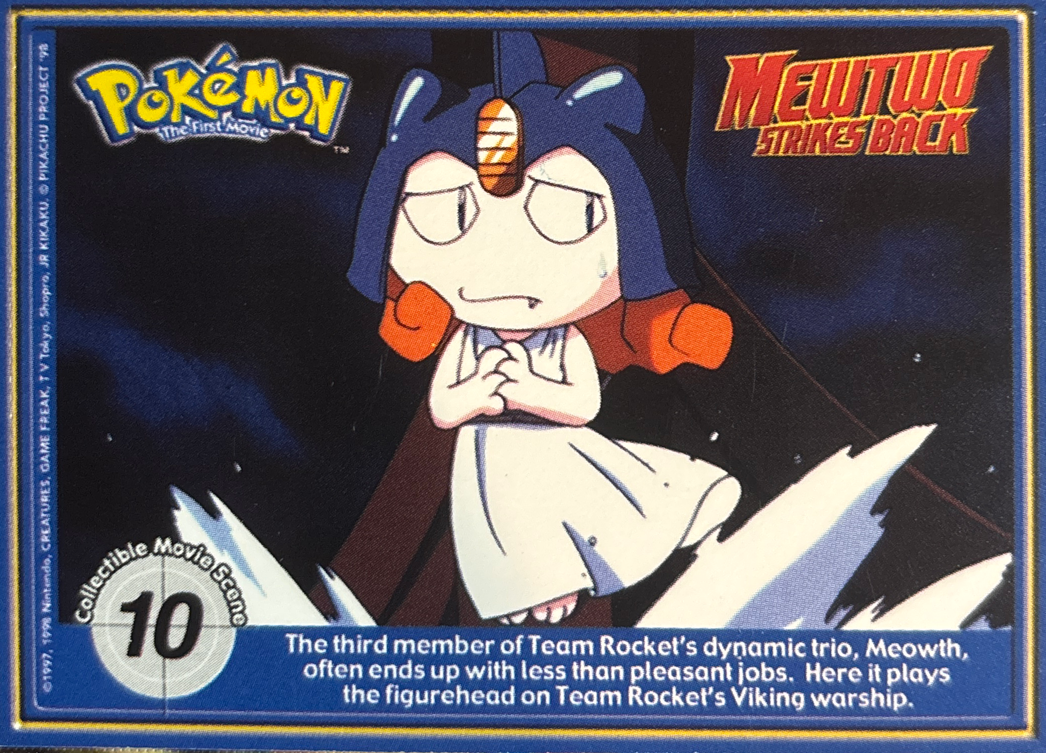 Movie Scene card, Pokémon Burger King PokéTrivia Cards (1999) Checklist, front