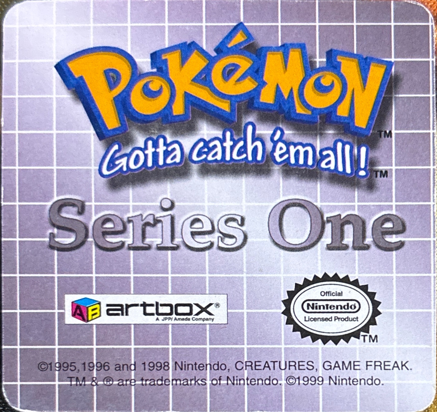 Nidoran♂ collectible #13, Artbox (USA) Pokémon Artbox Series 1 Flipz (1999), back