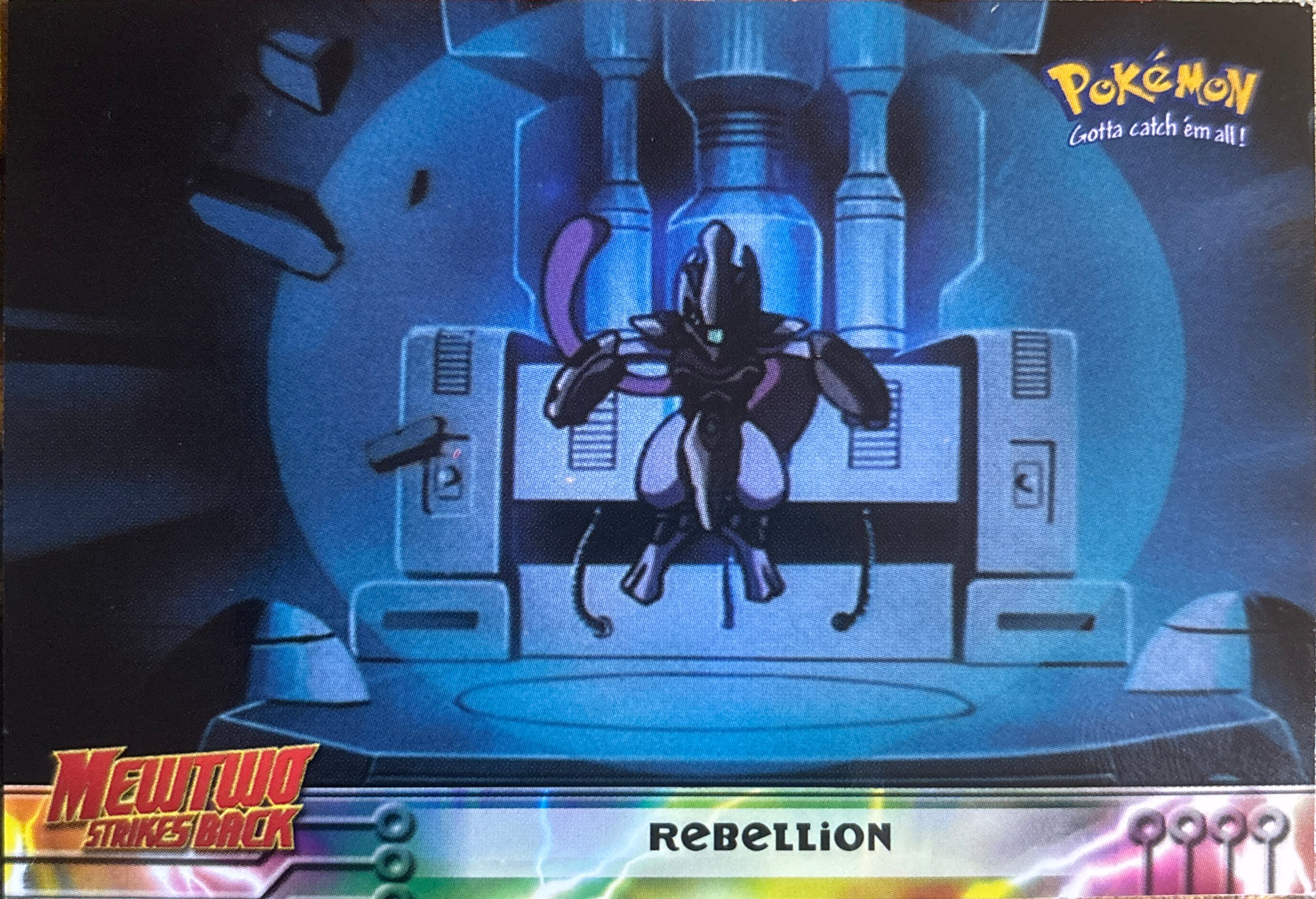 Rebellion card #8, Pokemon Topps First Movie Trading Cards (1999), front