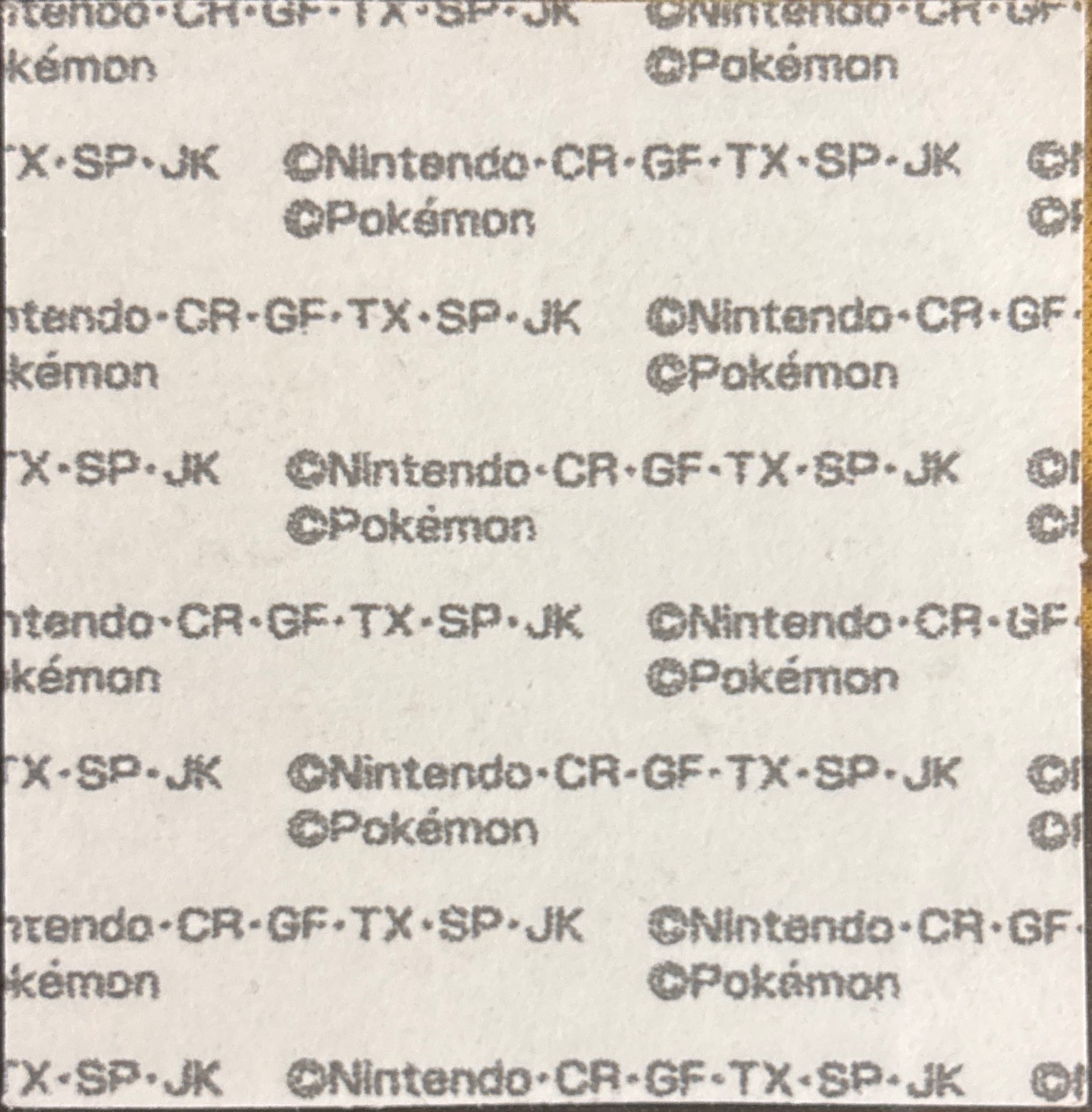 Raikou bread sticker #1848, Daiichi Pan Pokémon Deco Chara Wave 90 Bread Stickers Checklist, back