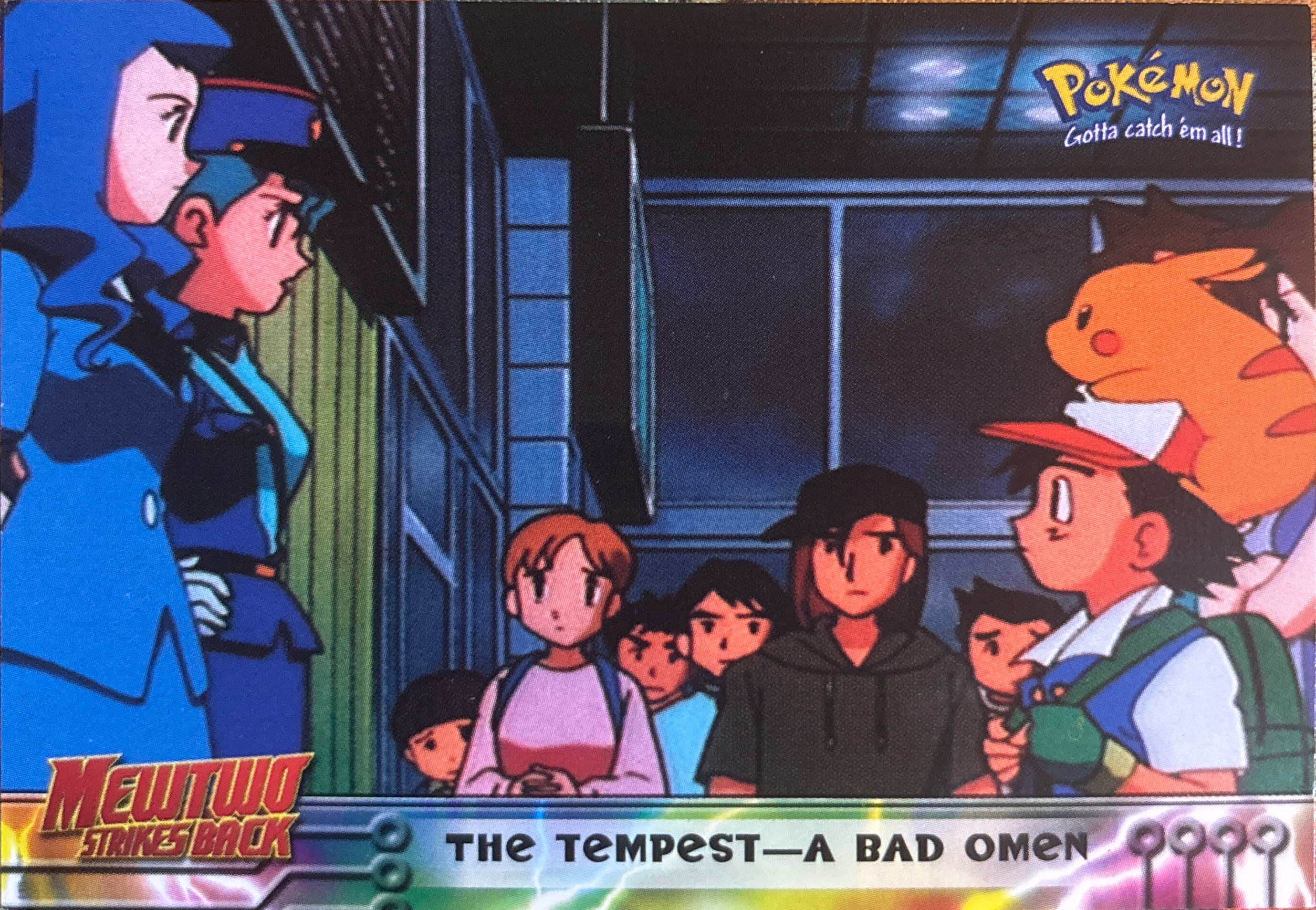 The Tempest–A Bad Omen card #15, Pokemon Topps First Movie Trading Cards (1999), front