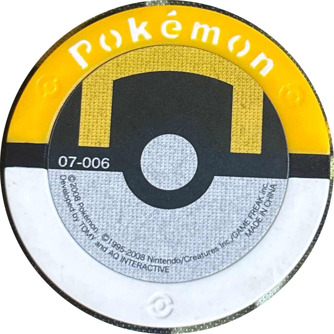 Registeel collectible #07-006, Pokemon Battrio Deoxys Storm Chapter Checklist (2008), back