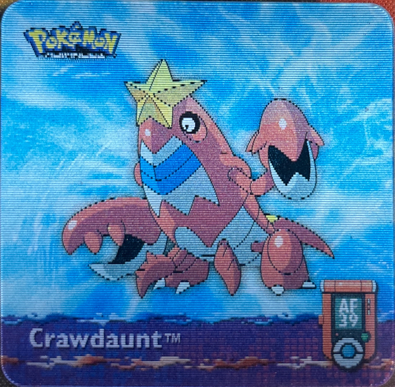 Corphish collectible #AF39, Artbox (USA) Pokémon Artbox Advanced Flipz, front
