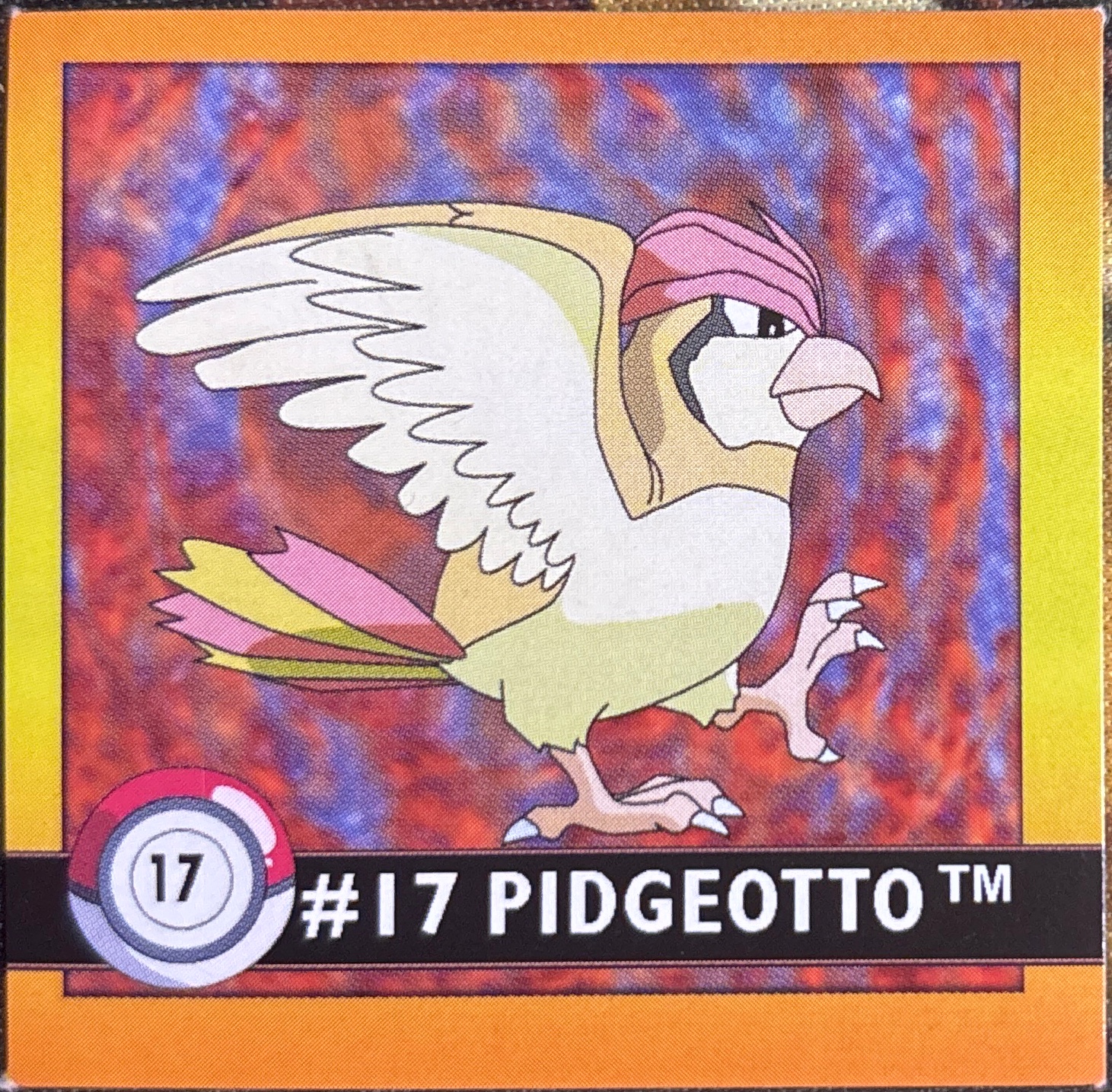 Pidgeotto sticker #17, Artbox (USA) Pokémon Artbox Stickers (1999), front