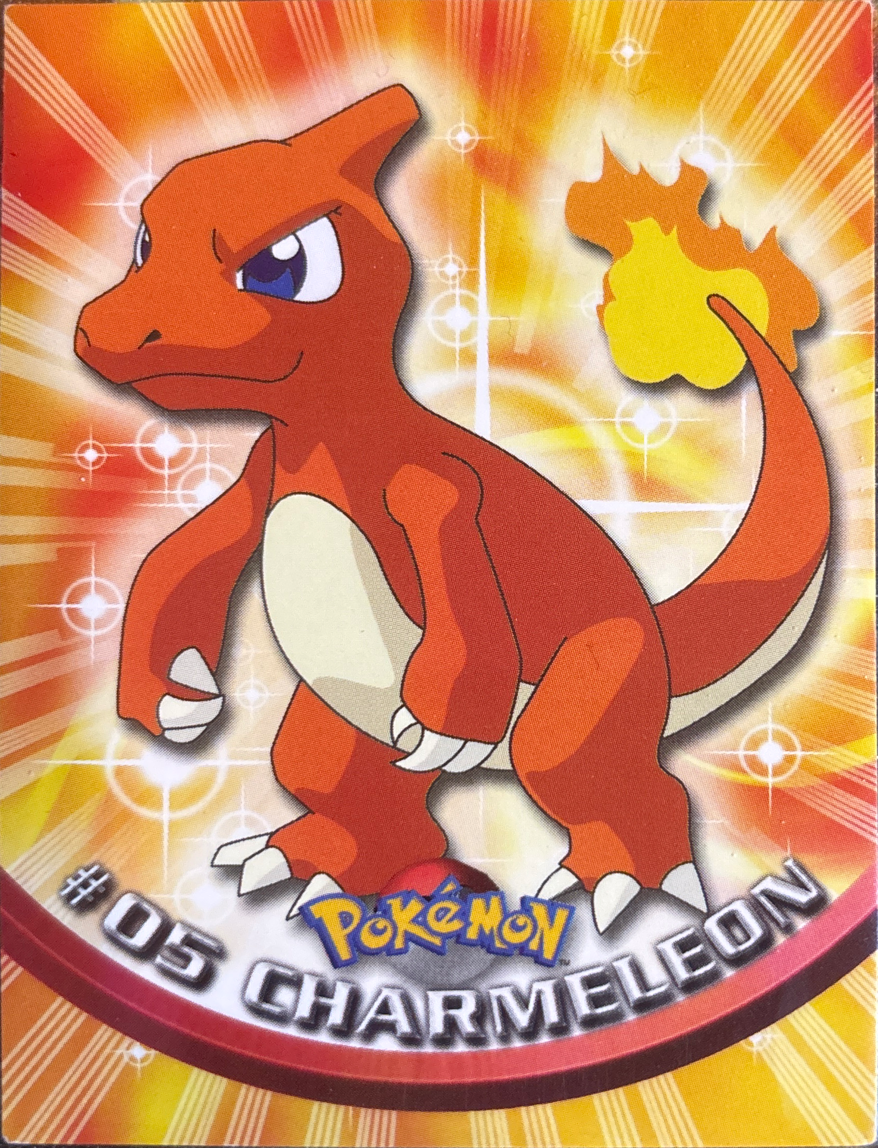 Charmeleon card #5, Pokemon Topps Series 1 (1999), front