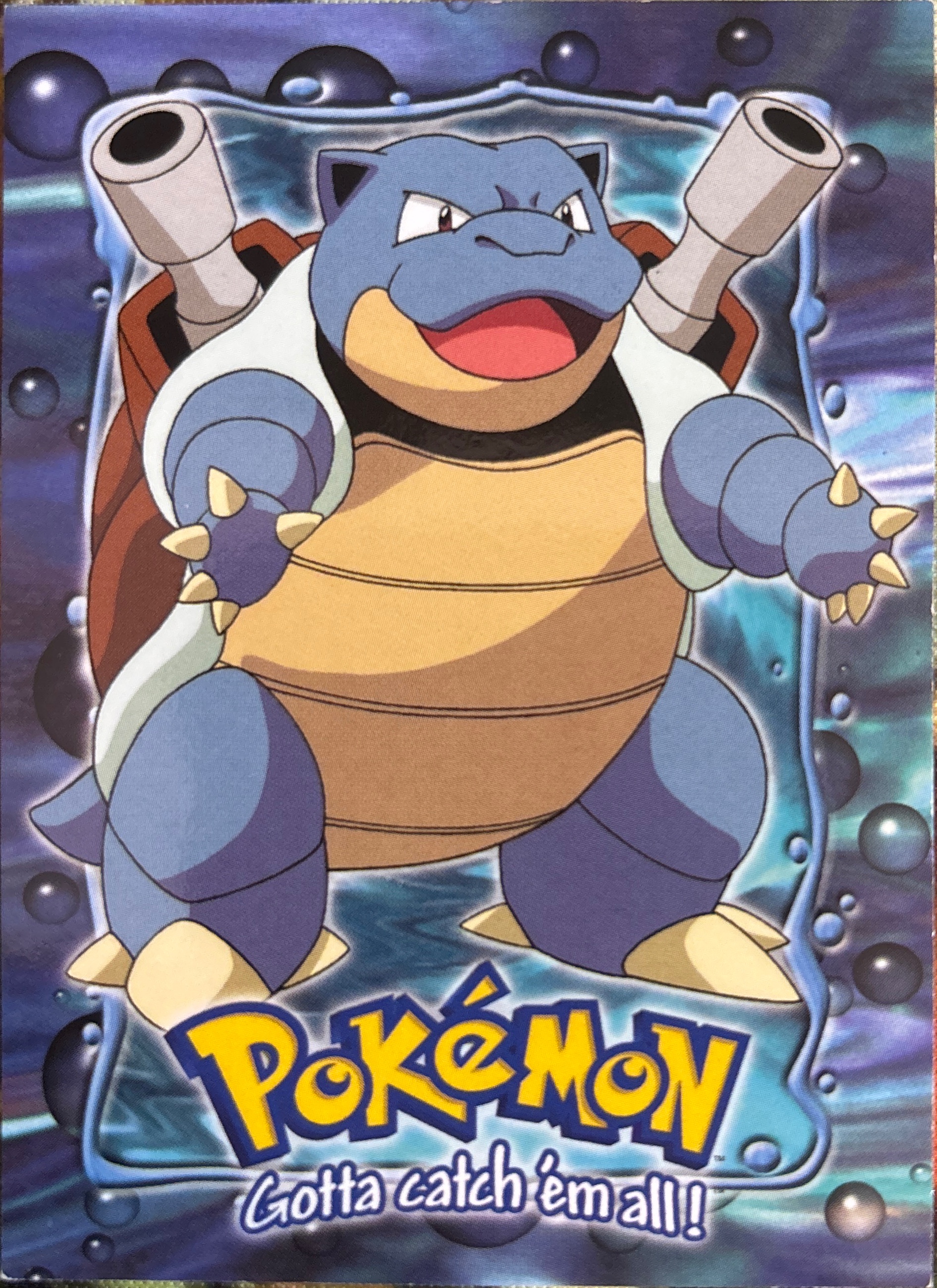 Blastoise card #E9, Pokemon Topps First Movie Trading Cards (1999), front