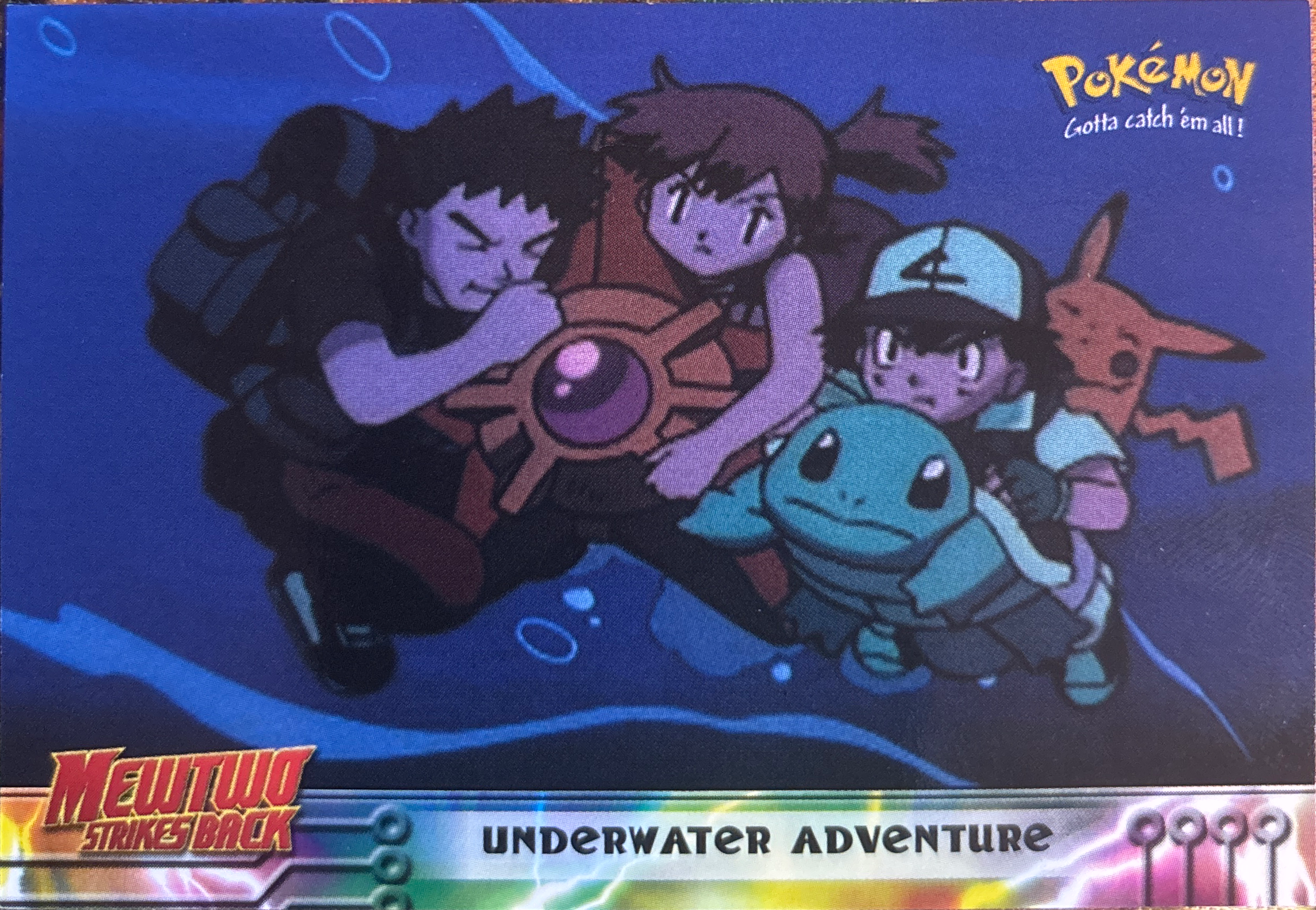 Underwater Adventure card #17, Pokemon Topps First Movie Trading Cards (1999), front