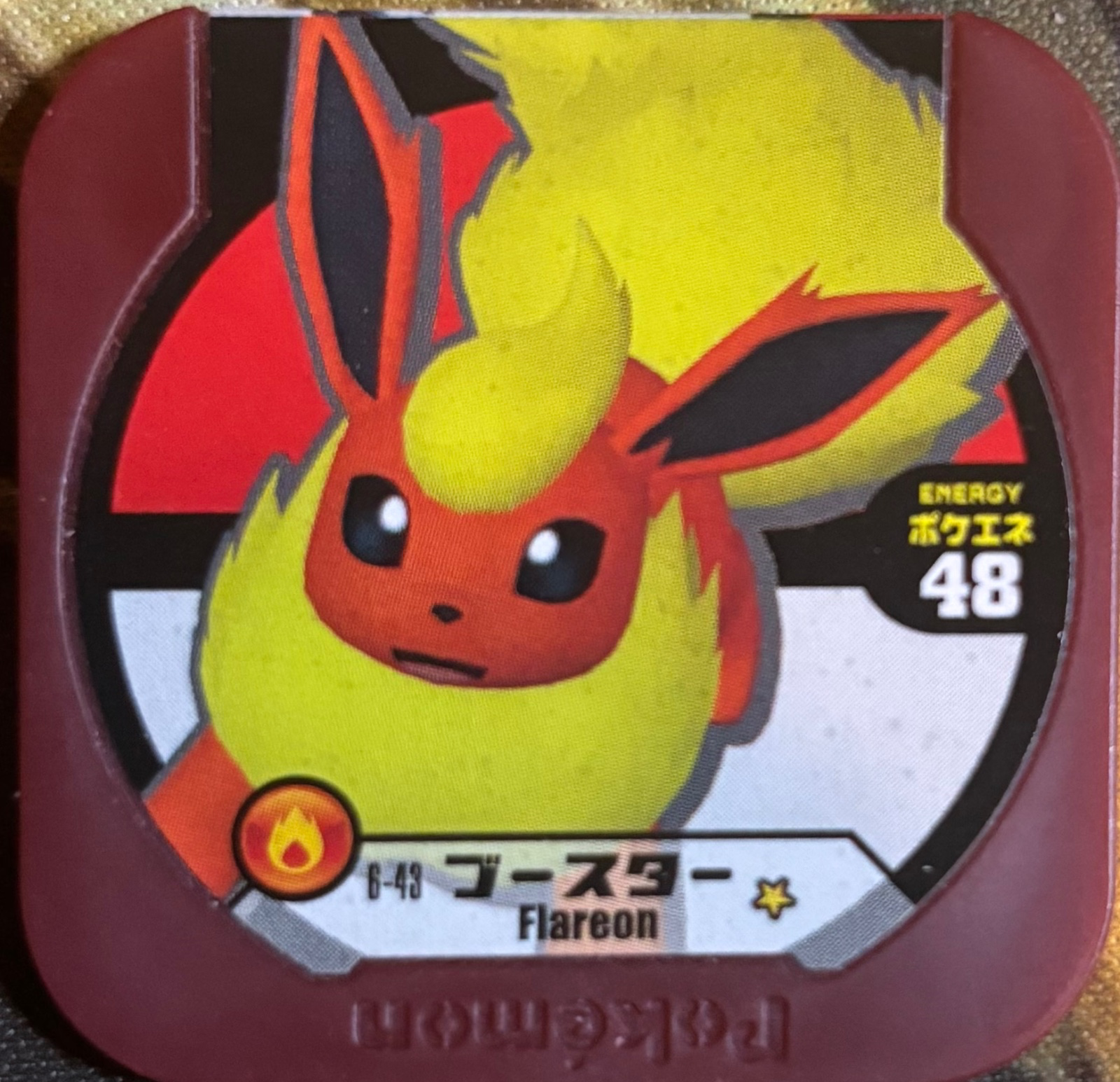 Flareon collectible #6-43, Pokemon Tretta Fes Wave 1 Checklist, front