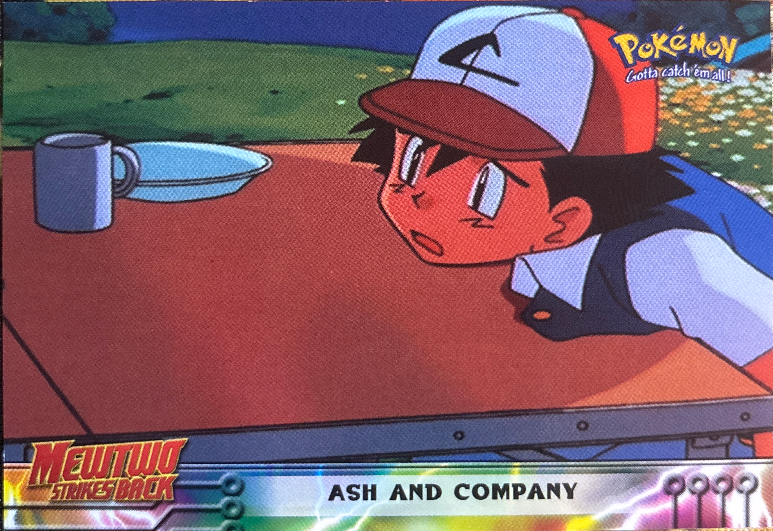 Ash and Company card #9, Pokemon Topps First Movie Trading Cards (1999), front